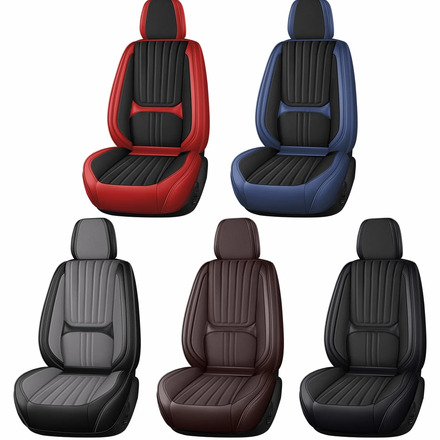 Pokrowce na siedzenia samochodowe, uniwersalne dopasowanie do Mercedes Benz W204 W211 W210 W124 W212 W202 W245 W163 Cla Gls Gla Glc Class A/B/C/E Nappa skórzane pokrowce na poduszki zestaw