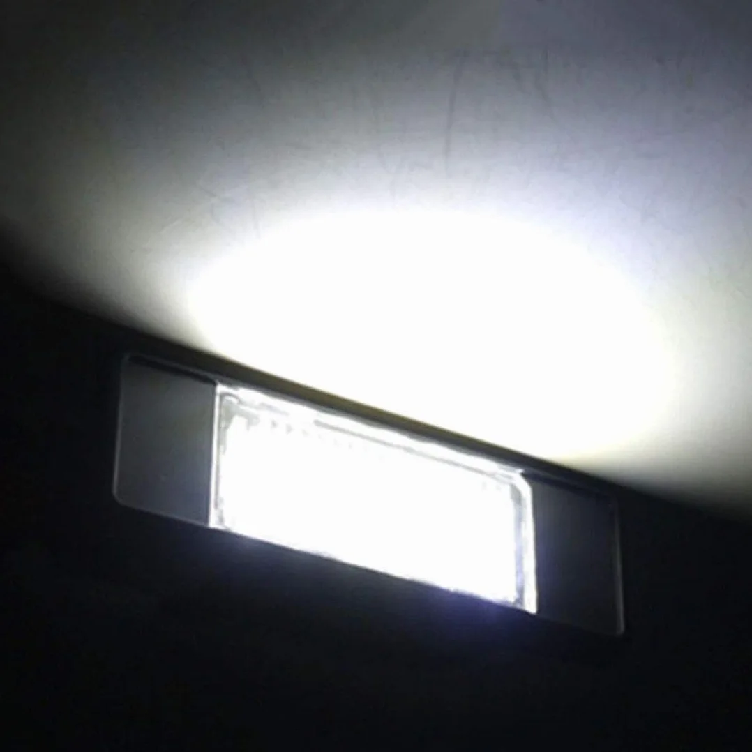 2 szt. światła tablicy rejestracyjnej LED, Canbus bez błędów, białe, 6000 K, 18 SMD LED do Peugeot 106, 1007, 207, 307, 308, 3008, 406, 407, 508, 806, Citroen C2, C3, C4, C5, C6,