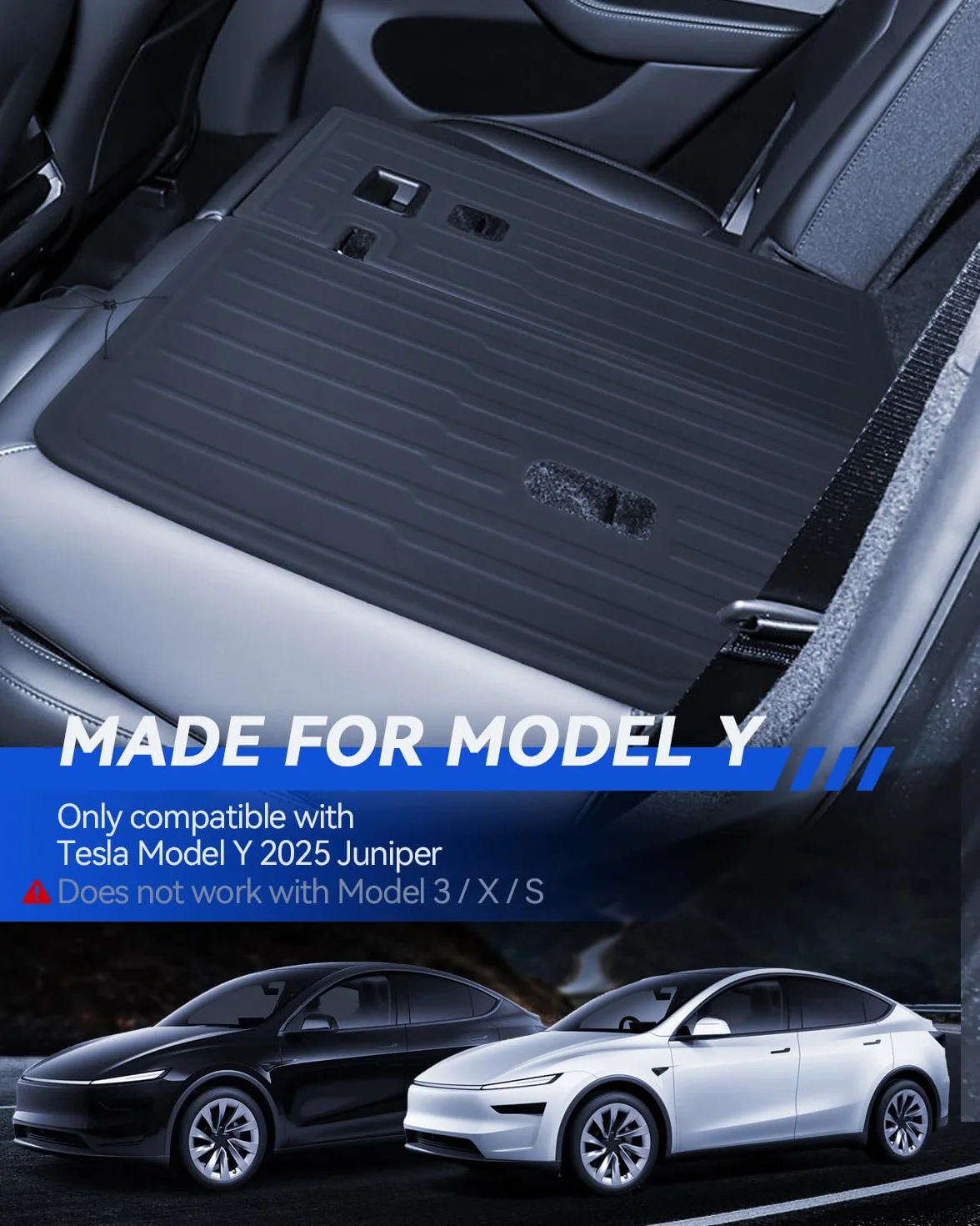 UK-RHD pokrowiec na tylne siedzenie w drugim rzędzie do Tesla Model Y 2025 Juniper All-Weather TPE ochraniacz na siedzenie wodoodporny i antypoślizgowy pokrowiec na tylne siedzenie Tesla Model Y