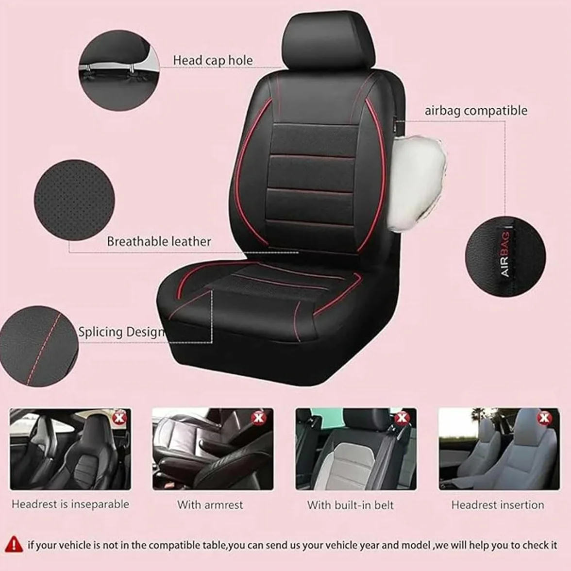 Pokrowce na siedzenia samochodowe do Renault Captur II I/Captur E Tech 2.Gen / 1.Gen 2013-2024 2025 2026, pełny zestaw pokrowców na siedzenia ze skóry PU na przednie i tylne siedzenia, kompatybilne z