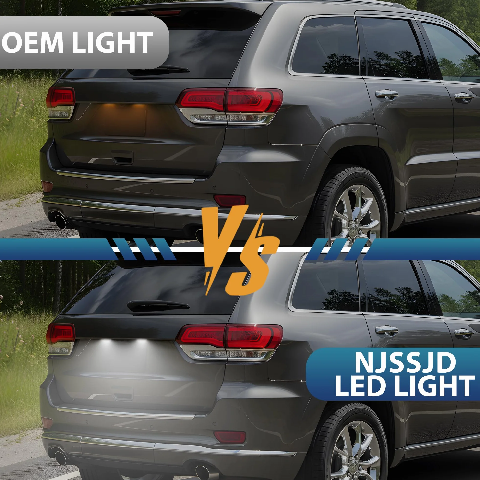 Canbus LED-oświetlenie tablic rejestracyjnych dla Jeep Grand Cherokee (WK2) Compass Patriot Dodge Viper Jasny biały 6000K 12V LED-zestawy świateł tylnych