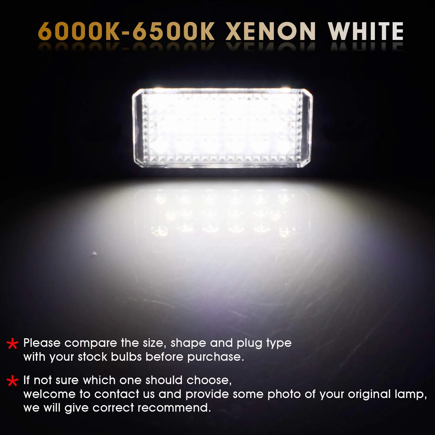 WinPower LED Oświetlenie Tablicy Rejestracyjnej Bezbłędne Lampy Biały 6000K Kompatybilne z A1/S1/A3/S3/A4/S4/A5/S5/A6/S6/A7/S7/Q3/Q5/Q7/TT/TTS/TTRS itp. 2 Sztuki
