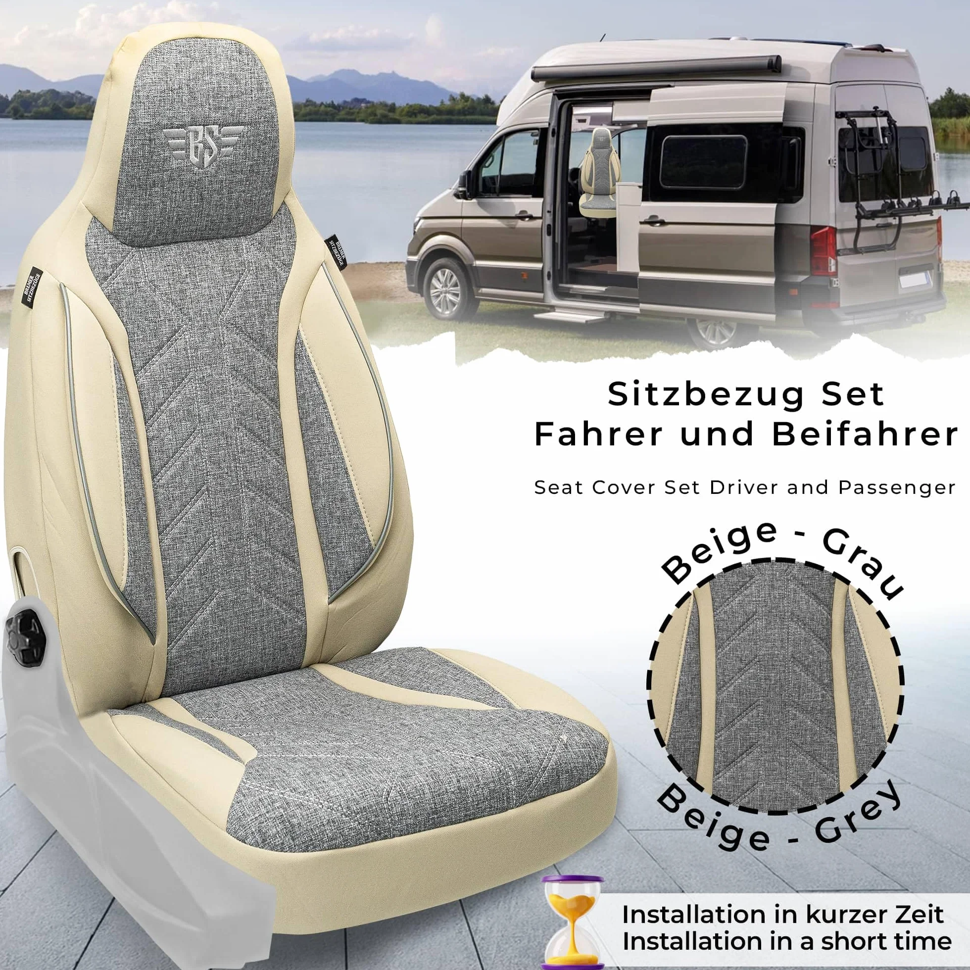 BREMER SITZBEZÜGE Pokrowce na przyczepy kempingowe FIAT Ducato Jumper Boxer PLKT209