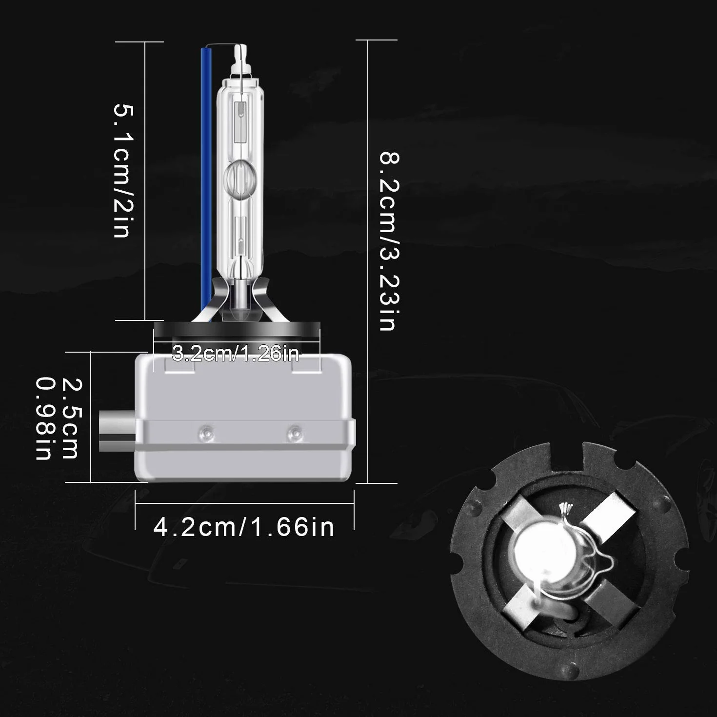 WinPower D1S żarówka ksenonowa 35W lampa wyładowcza reflektorów wymień zestaw HID 12V żarówki samochodowe 8000K chłodne niebieskie światło X-treme, 1 para