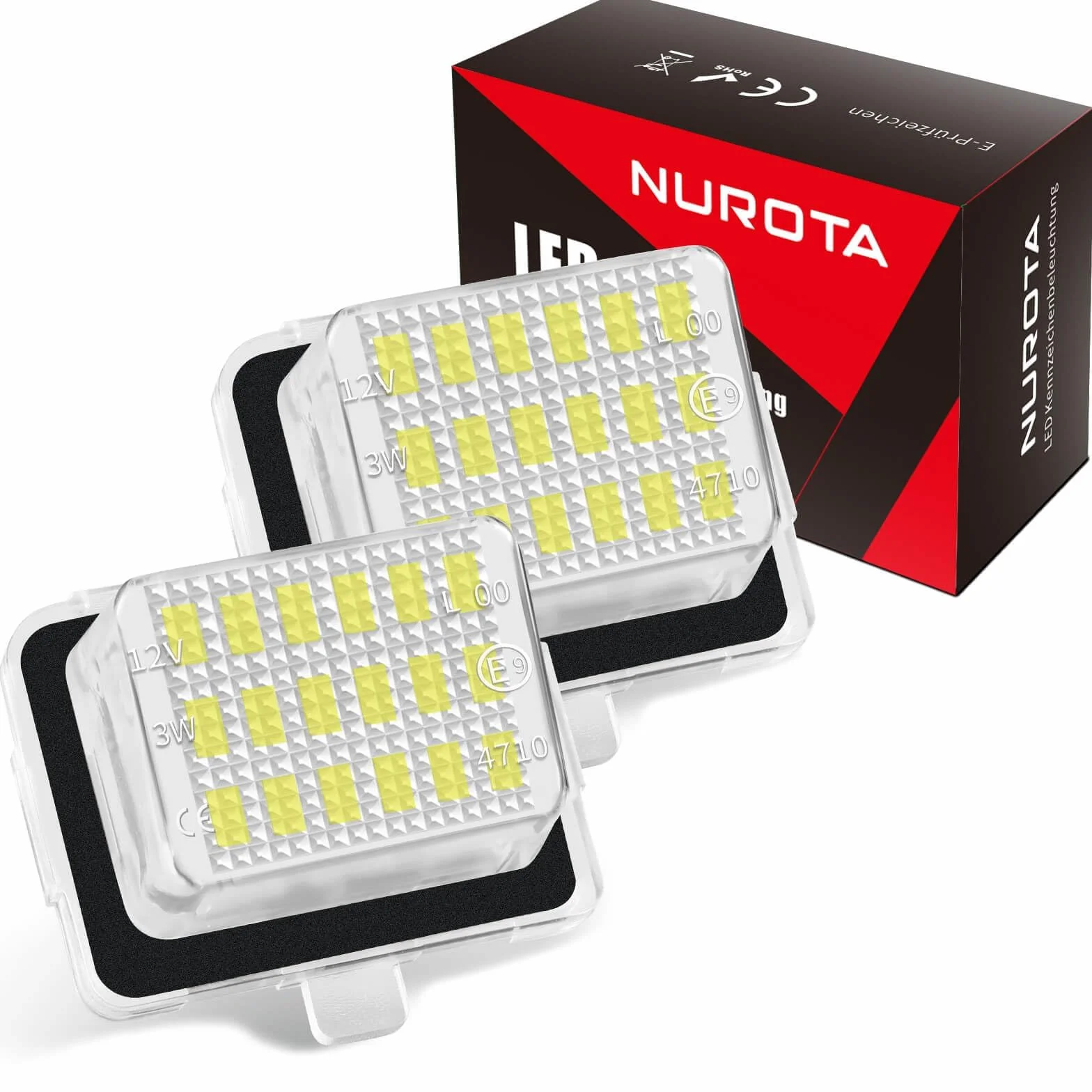 Led Kennzeichenbeleuchtung - Canbus LED-Technologie - Wasserdicht Kennzeichenleuchte für W204, W212, W221, S204, S212, C204, C207, A207, CLA C117