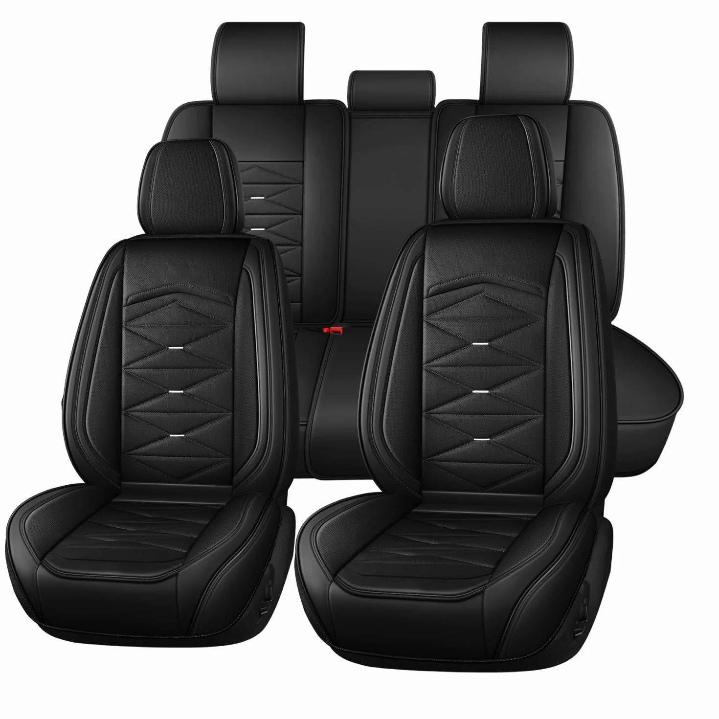 Pokrowce na siedzenia samochodowe, uniwersalne dopasowanie do Chevroleta Aveo, Camaro, Captiva, Cruze, Epica, Evanda, HHR, oddychająca skóra PU, zestaw ochronny