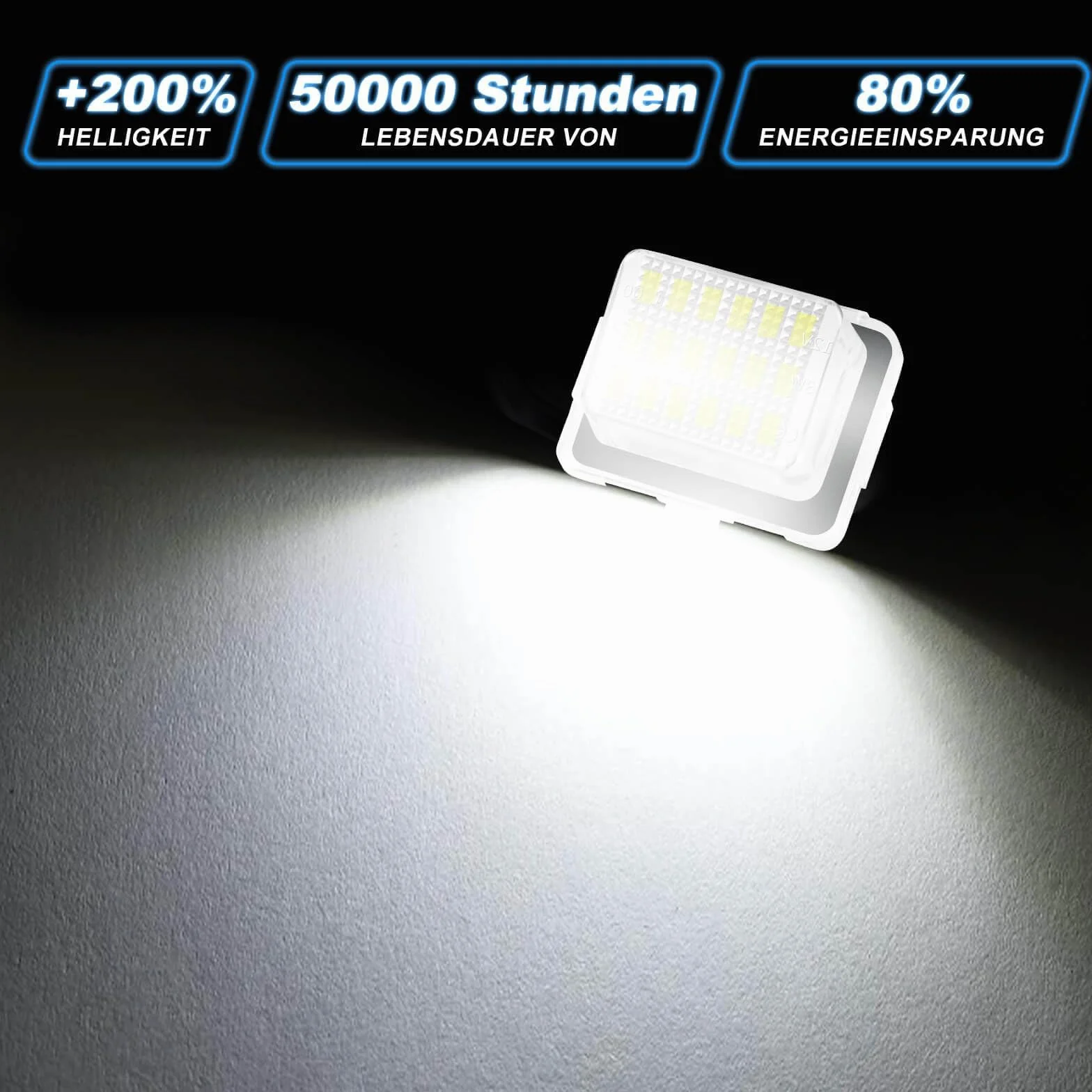 Led Kennzeichenbeleuchtung - Canbus LED-Technologie - Wasserdicht Kennzeichenleuchte für W204, W212, W221, S204, S212, C204, C207, A207, CLA C117