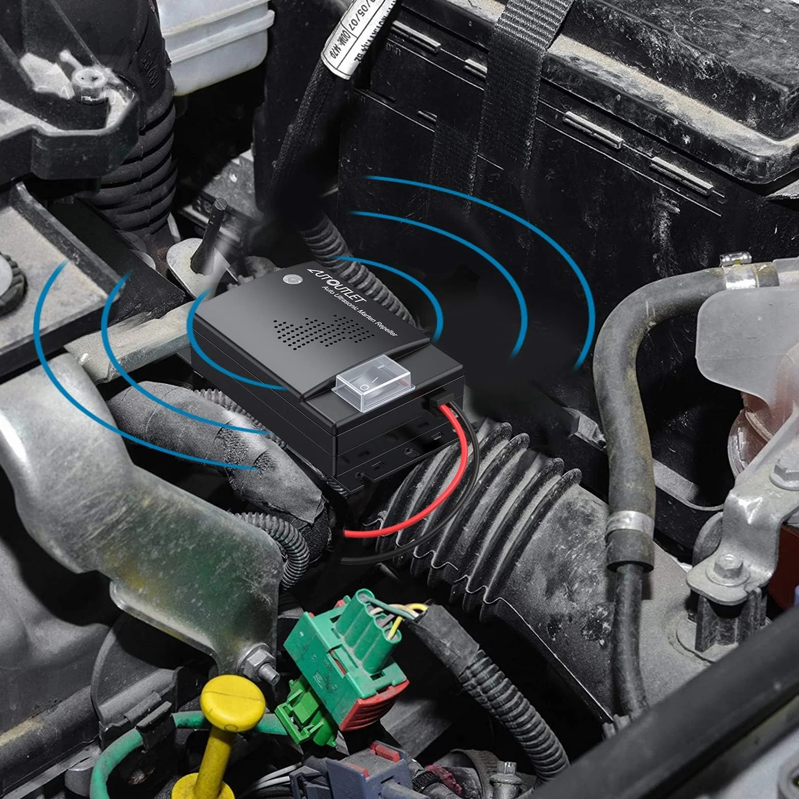 AUTOUTLET 2 szt. DC 12 V samochód ultradźwiękowy odstraszacz myszy miernik szczur gryzonie szkodniki odstraszacz zwierzęta pozbądź się szczurów myszy gryzonie wiewiórka kuna