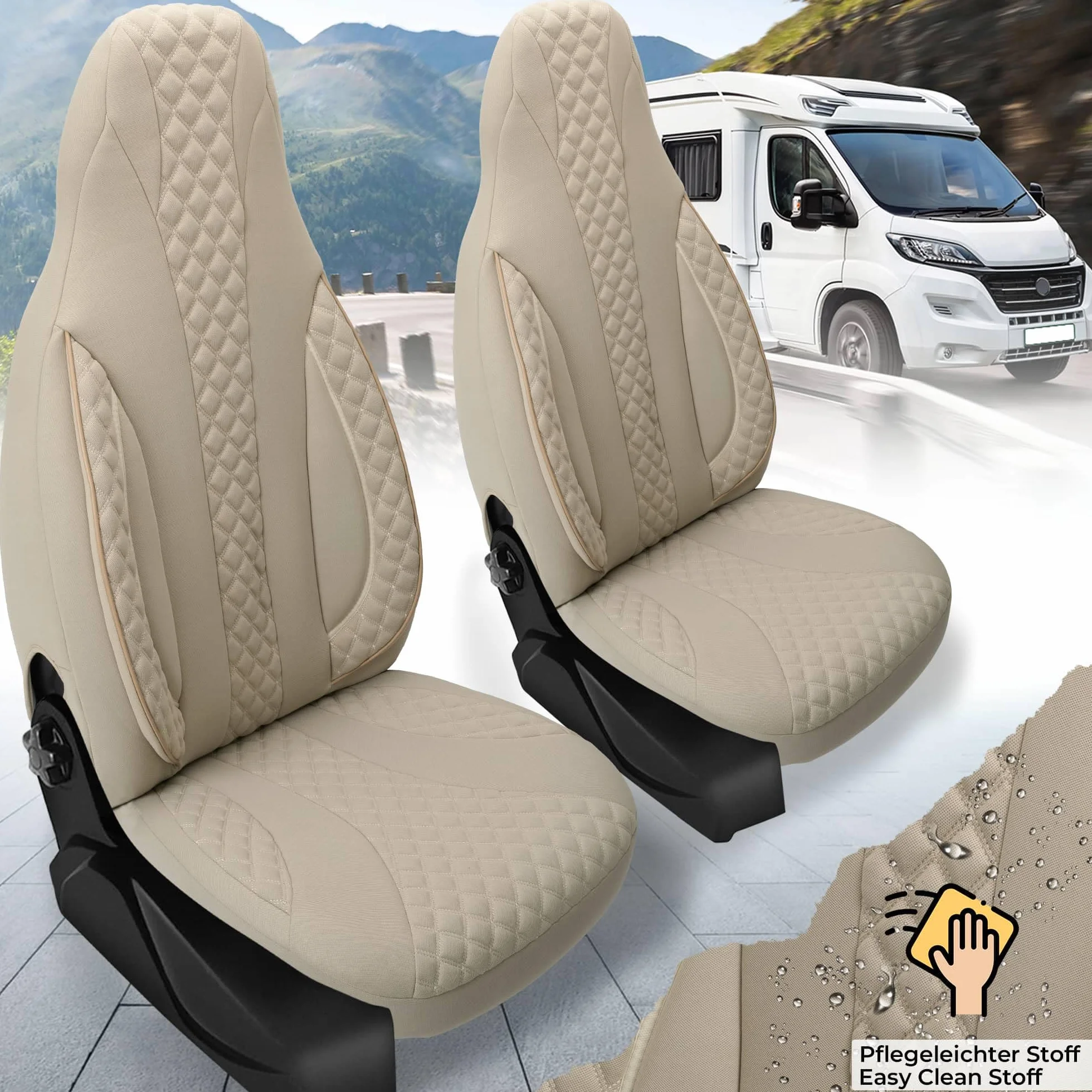 BREMER SITZBEZÜGE Pokrowce na samochód kempingowy Fiat Ducato 250 Cruiser Line 640 WPL405