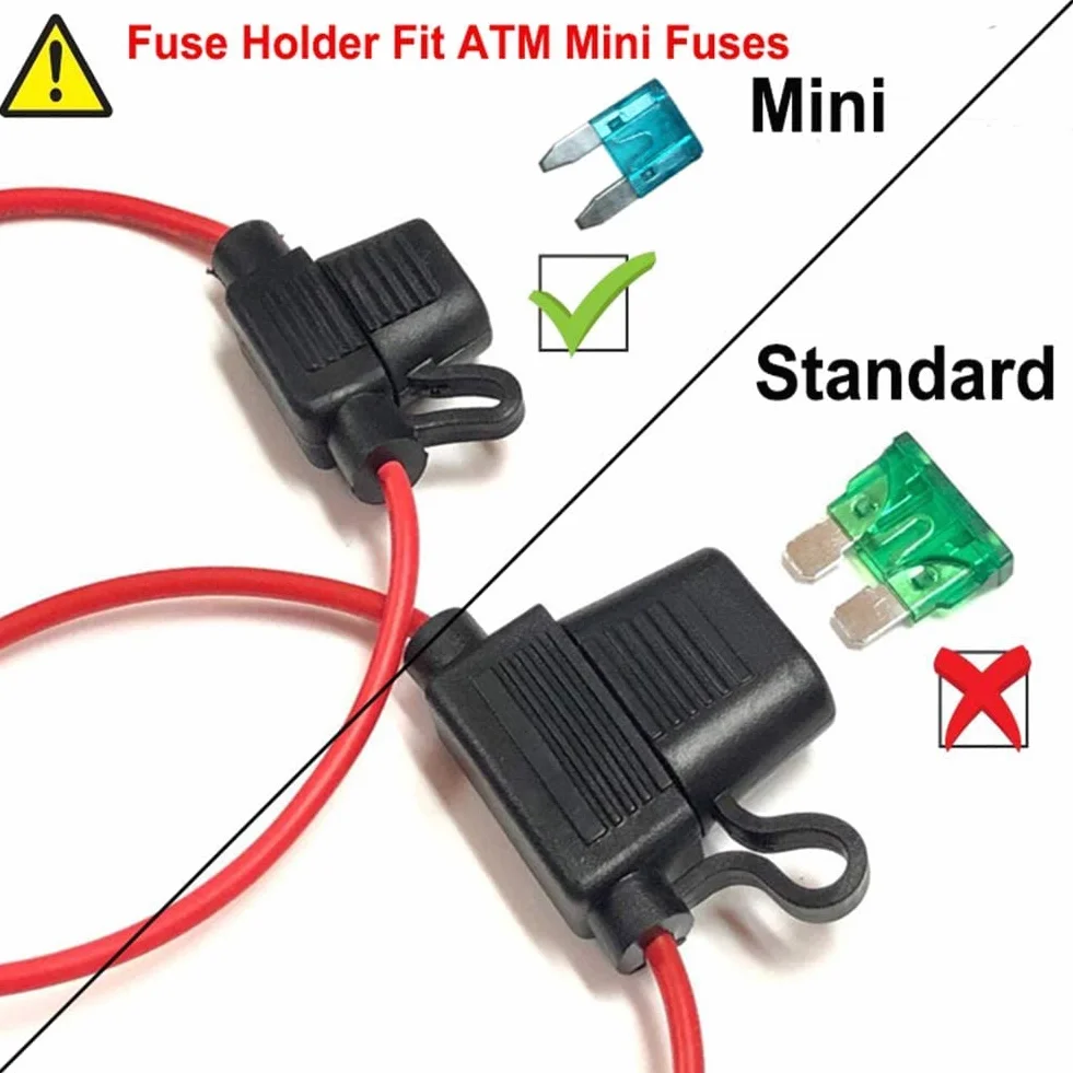 RUNCCI-YUN 120 sztuk mini bezpieczników samochodowych 12 V-24 V, mały bezpiecznik ostrzowy, bezpiecznik ostrzowy 2A/3A/5A/7,5A/10A/15A/20A/25A/30A/35A+5 szt. 12 V Uchwyt bezpiecznika ostrza do