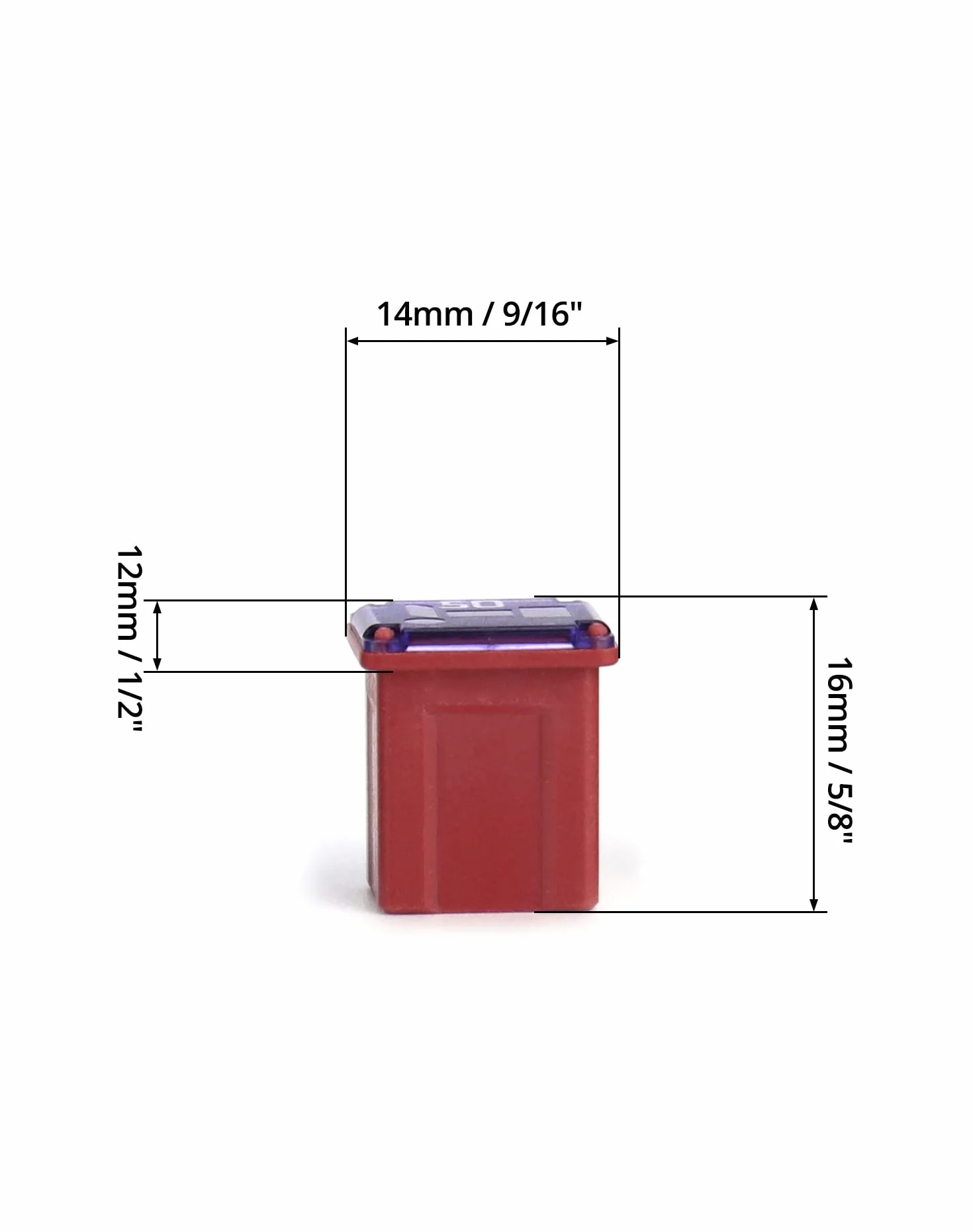 QWORK 12 szt. Bezpieczniki blokowe Mini bezpieczniki samochodowe, bezpieczniki blokowe niskiego Jcase do ciężarówek, samochodów i SUV-ów, łodzi, 20A/25A/30A/40A/50A/60A, każdy 2szt
