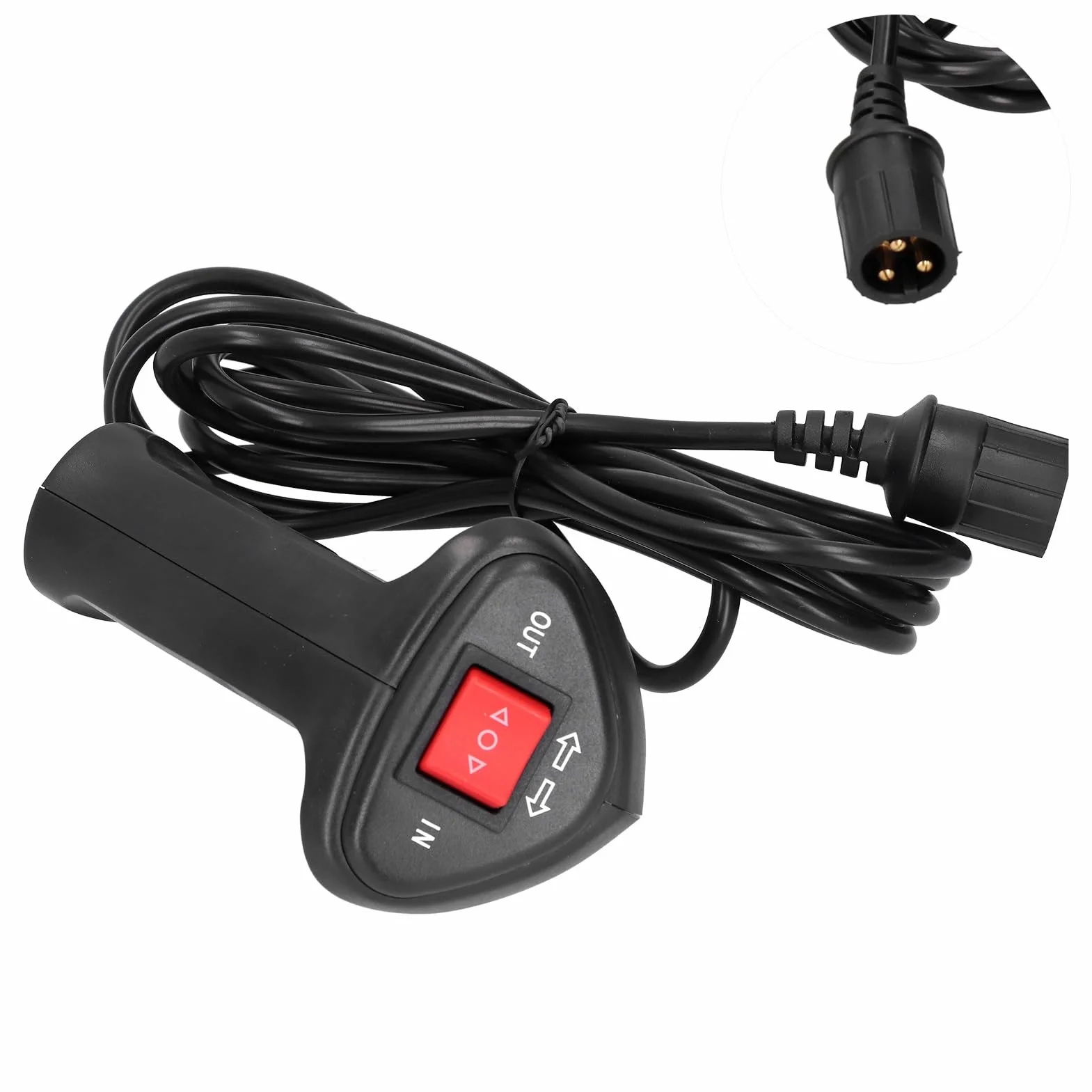 3Pin Kontroluj Zdalnie wyciągarkę elektryczną za pomocą Tego Pilota Zdalnego Sterowania Dostarczany z Kablem o Długości 9,2 Stopy do Użytku w Samochodzie i Pojeździe Terenowym