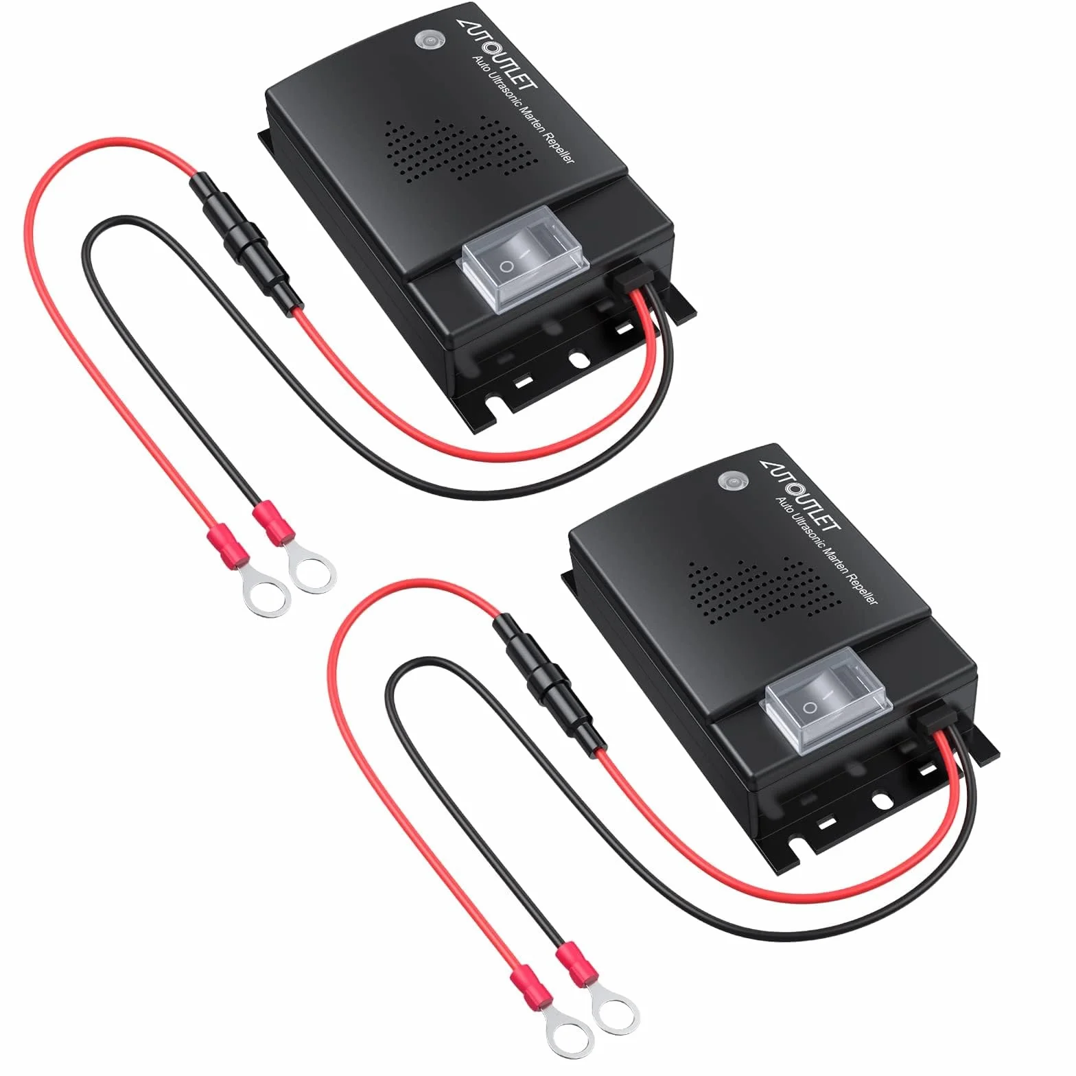 AUTOUTLET 2 szt. DC 12 V samochód ultradźwiękowy odstraszacz myszy miernik szczur gryzonie szkodniki odstraszacz zwierzęta pozbądź się szczurów myszy gryzonie wiewiórka kuna