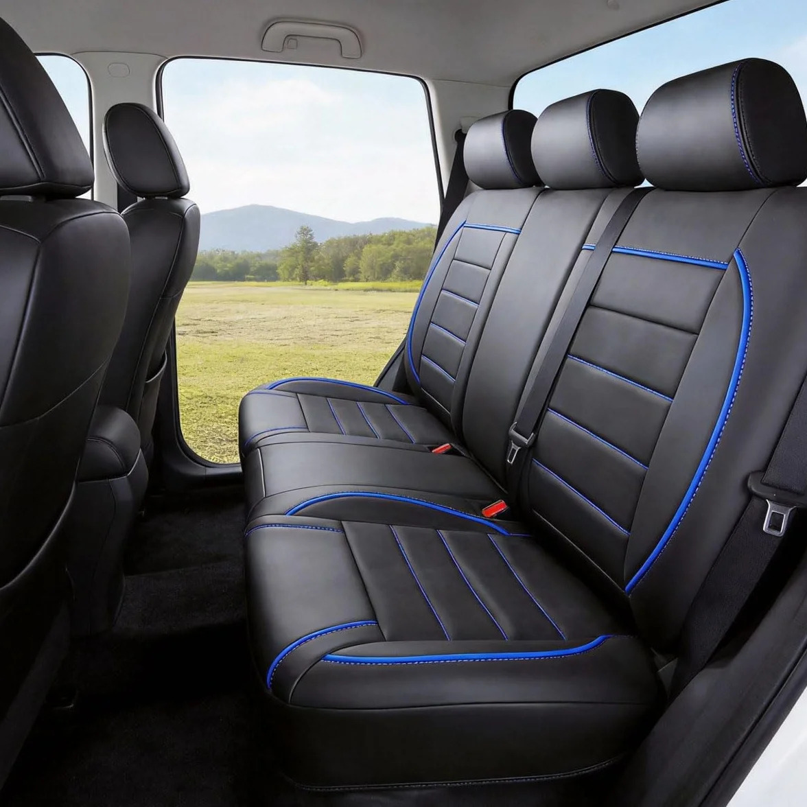 Pokrowce na siedzenia samochodowe do Renault Captur II I/Captur E Tech 2.Gen / 1.Gen 2013-2024 2025 2026, pełny zestaw pokrowców na siedzenia ze skóry PU na przednie i tylne siedzenia, kompatybilne z