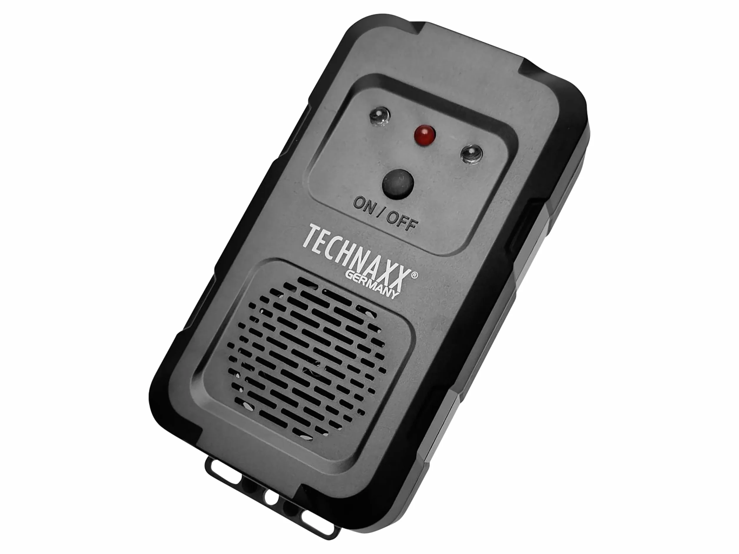 Technaxx Ultradźwiękowy odstraszacz kuny i gryzoni TX-368 z lampą błyskową LED, częstotliwość 12-24 kHz, zasięg 20 m², akumulator lub prąd 12 V, odstraszacz szkodników do samochodu, wiatru, wiaty i