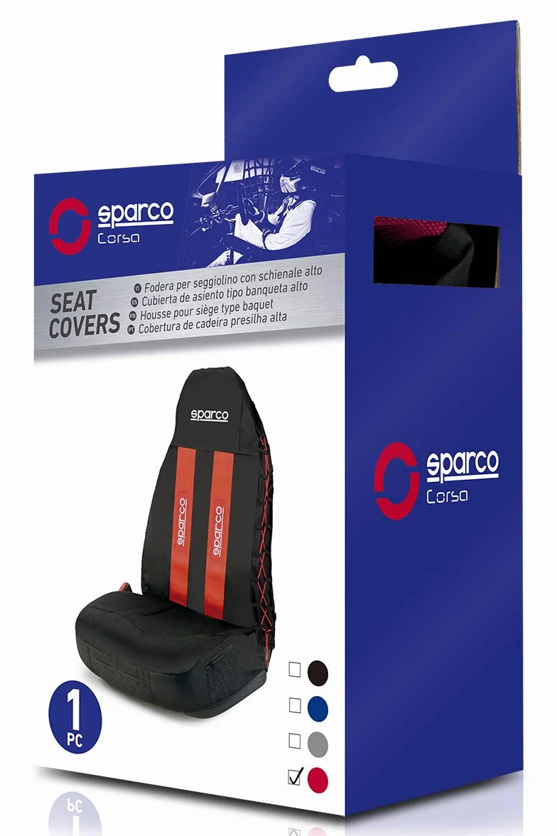 SPARCO SPC1020RS pokrowce na pojedyncze siedzenia podszewka, czerwona