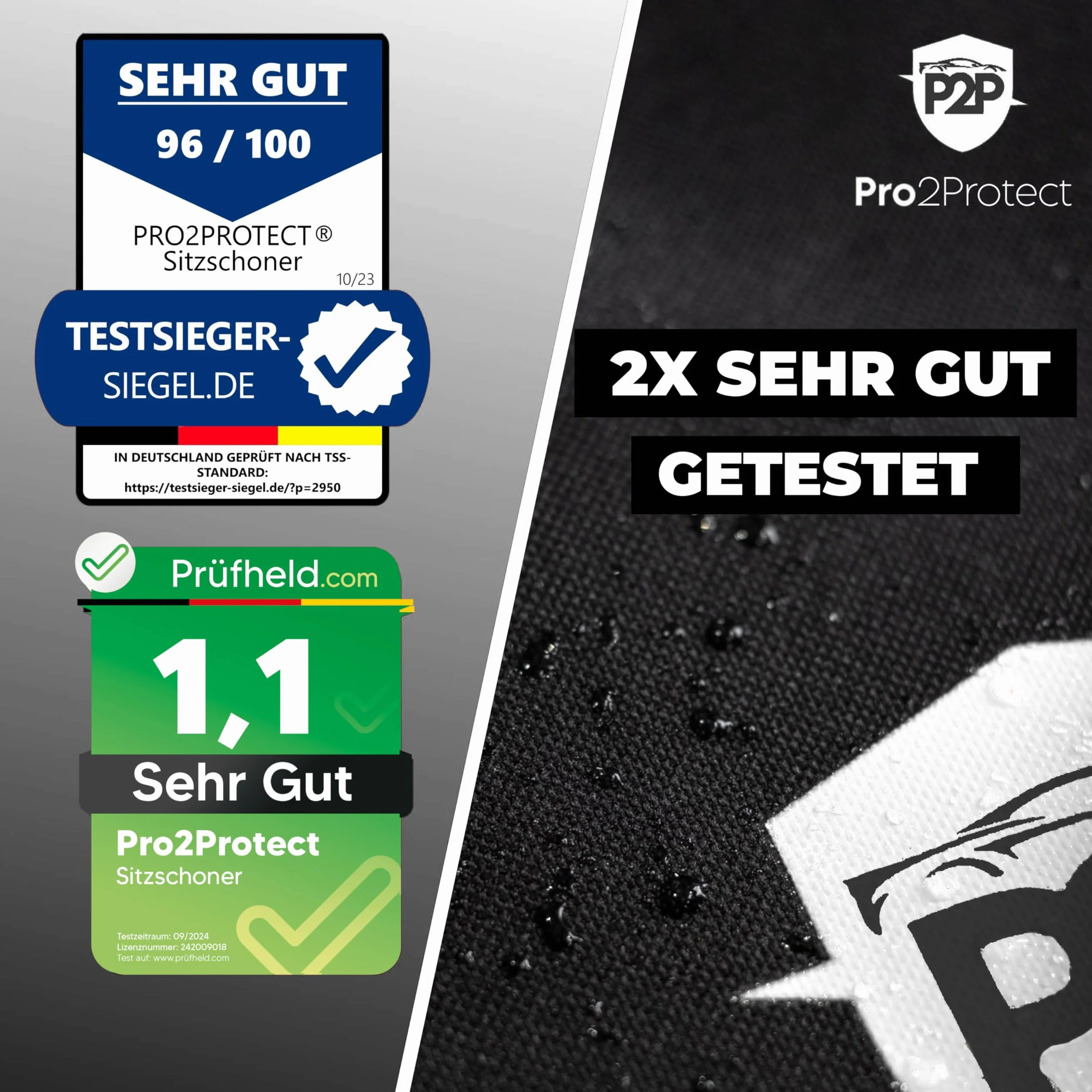Pro2Protect Premium ochraniacz na przednie siedzenie, wodoszczelny, uniwersalnie kompatybilny, pokrowce na siedzenia samochodowe, pokrowce na siedzenia samochodowe, pokrowce na siedzenia samochodowe,
