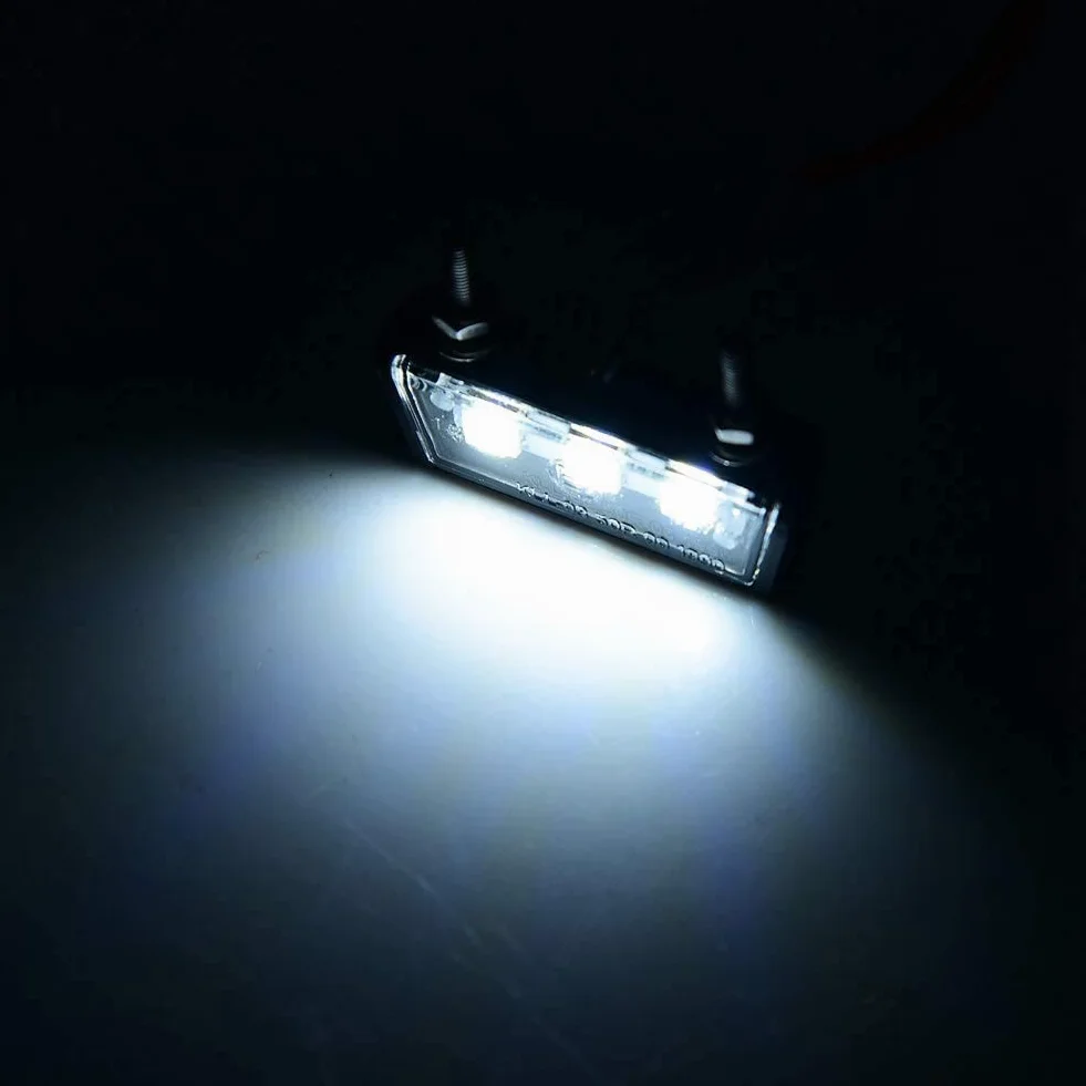 Greluma 1 szt. lampka tablicy rejestracyjnej motocyklowej 3 SMD LED Chip Mini Tiny lampa