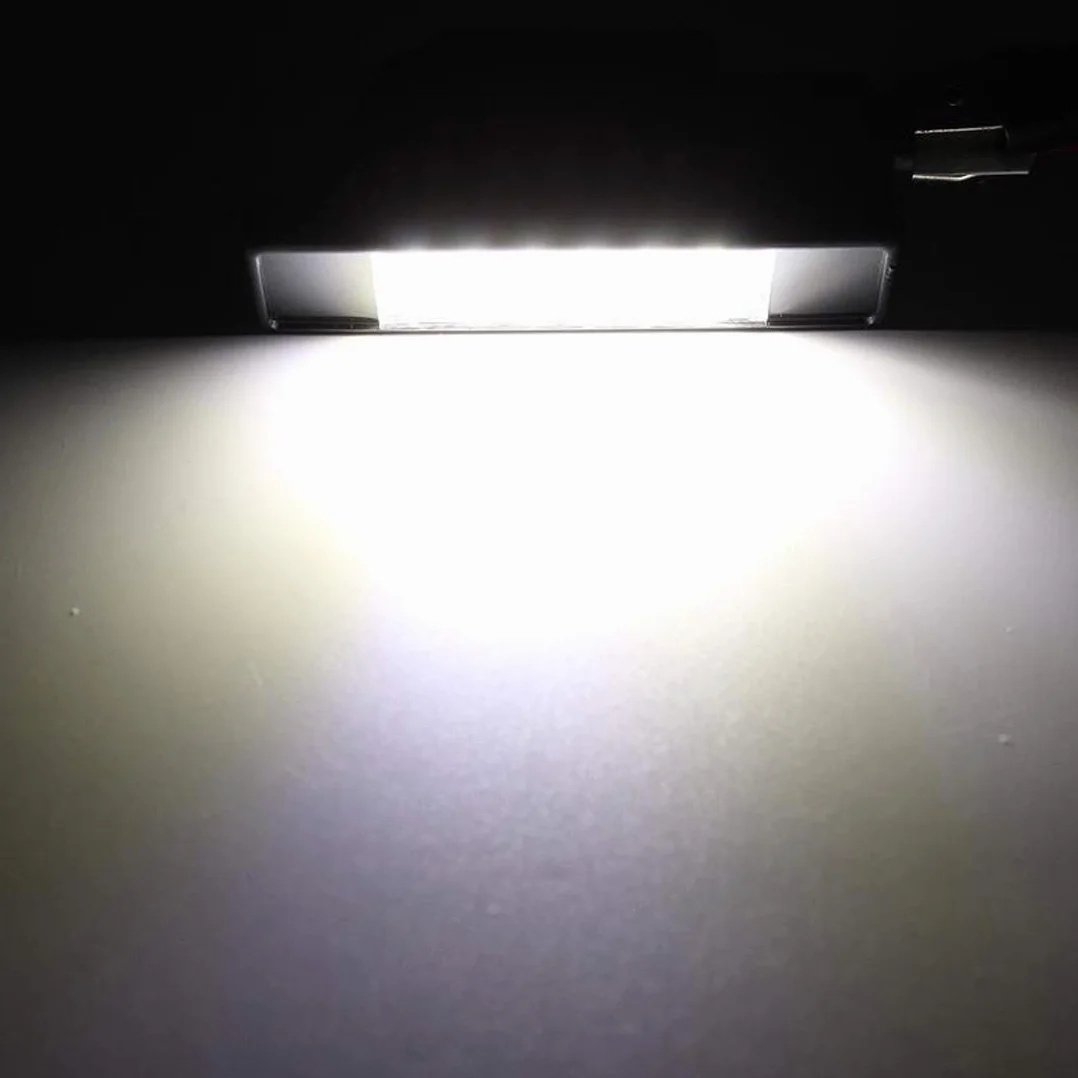 2 szt. światła tablicy rejestracyjnej LED, Canbus bez błędów, białe, 6000 K, 18 SMD LED do Peugeot 106, 1007, 207, 307, 308, 3008, 406, 407, 508, 806, Citroen C2, C3, C4, C5, C6,