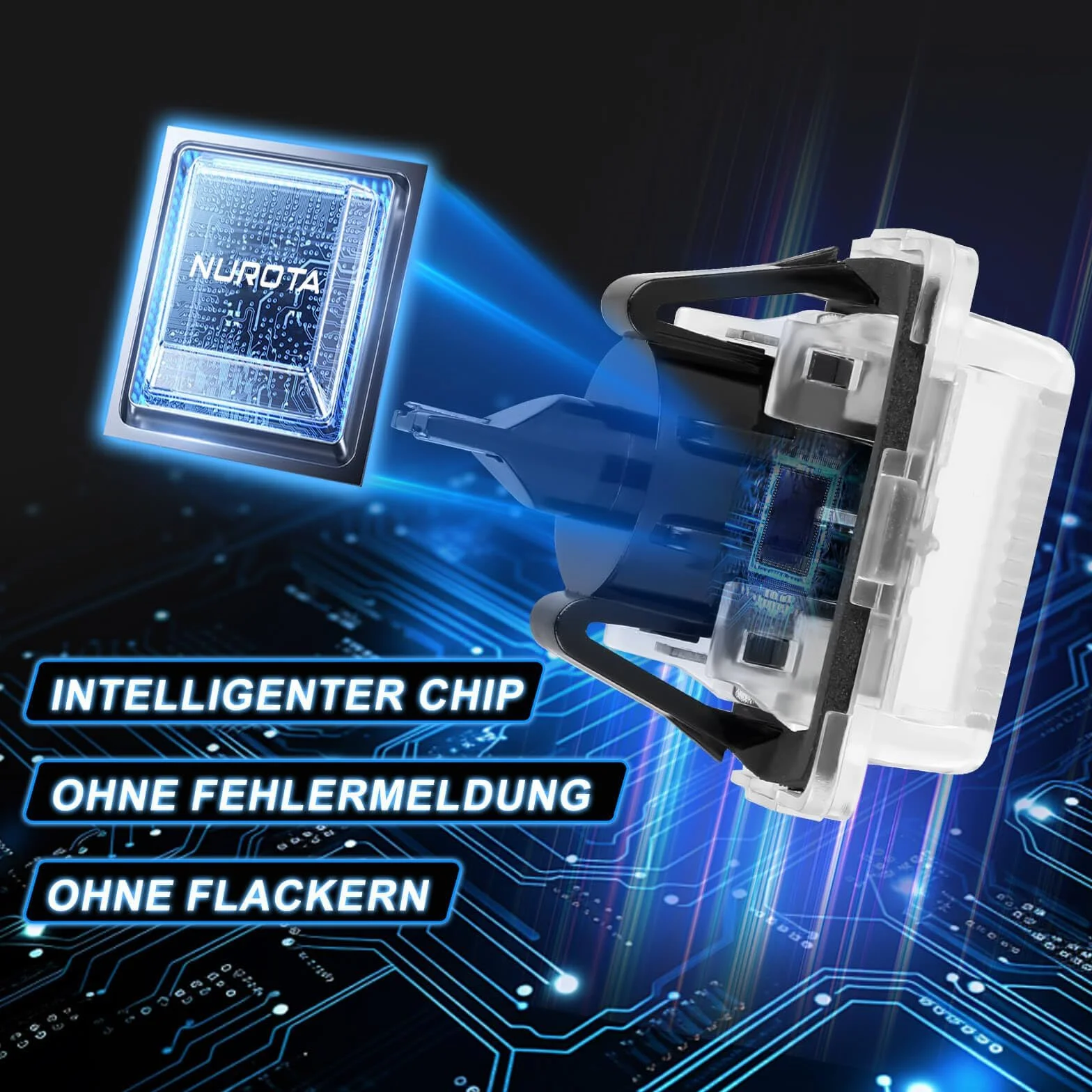 Led Kennzeichenbeleuchtung - Canbus LED-Technologie - Wasserdicht Kennzeichenleuchte für W204, W212, W221, S204, S212, C204, C207, A207, CLA C117