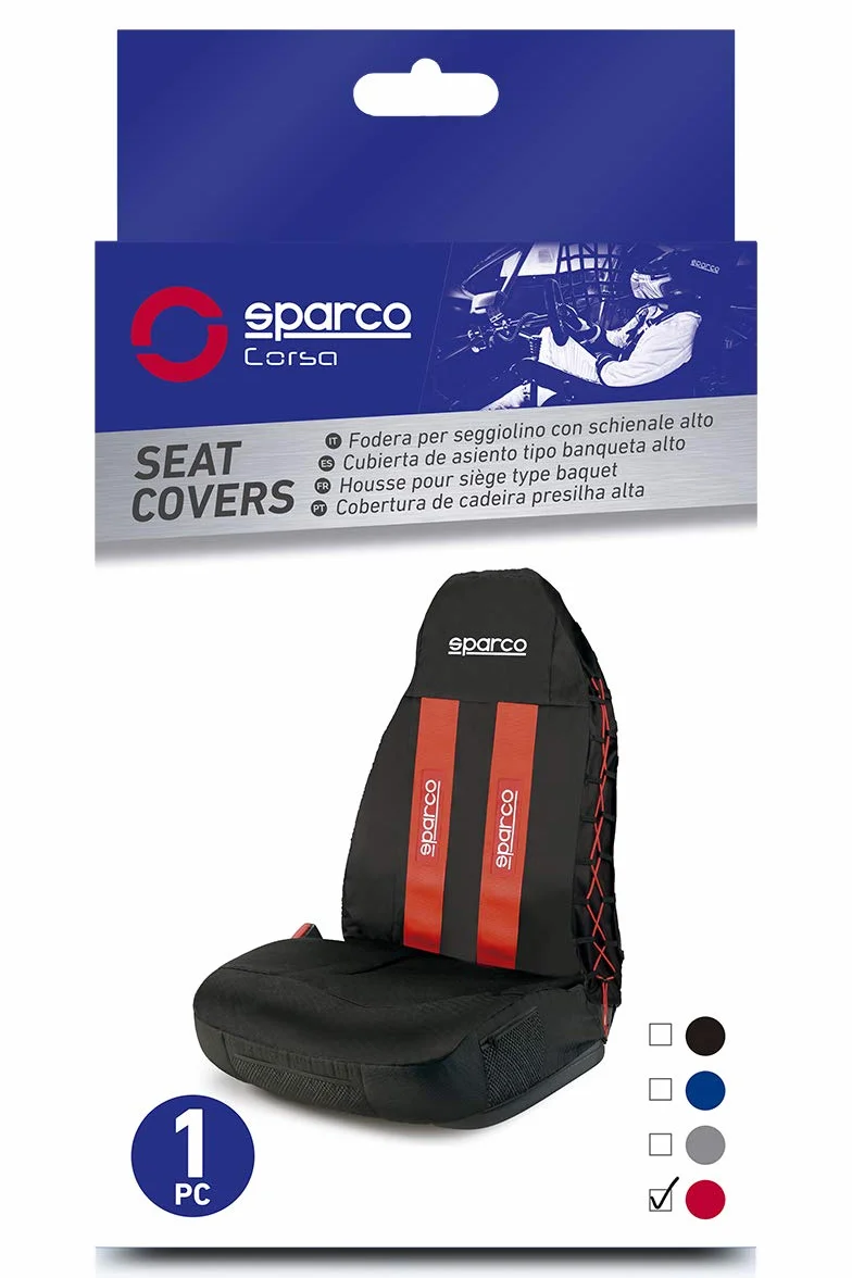 SPARCO SPC1020RS pokrowce na pojedyncze siedzenia podszewka, czerwona