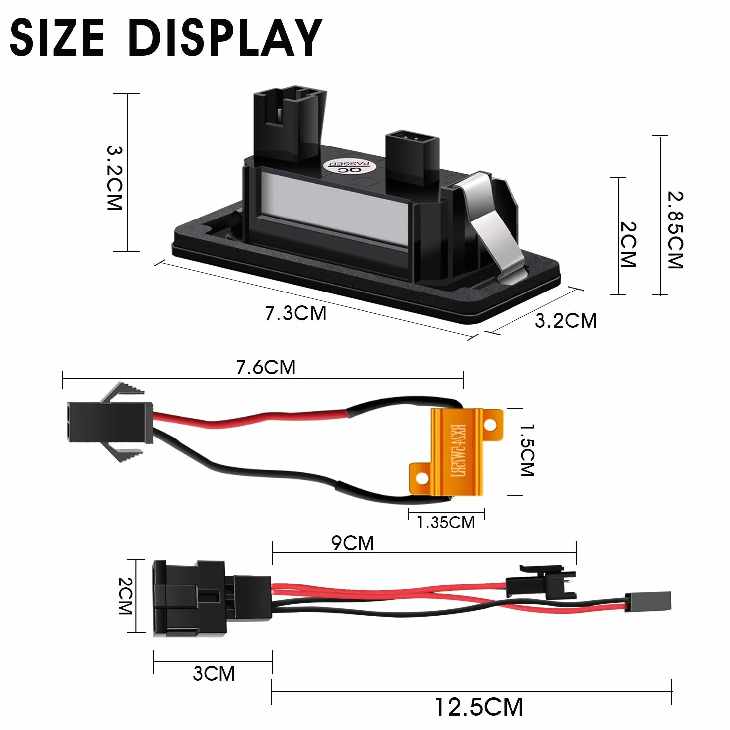 WinPower LED Oświetlenie Tablicy Rejestracyjnej Bezbłędne Lampy Biały 6000K Kompatybilne z A1/S1/A3/S3/A4/S4/A5/S5/A6/S6/A7/S7/Q3/Q5/Q7/TT/TTS/TTRS itp. 2 Sztuki