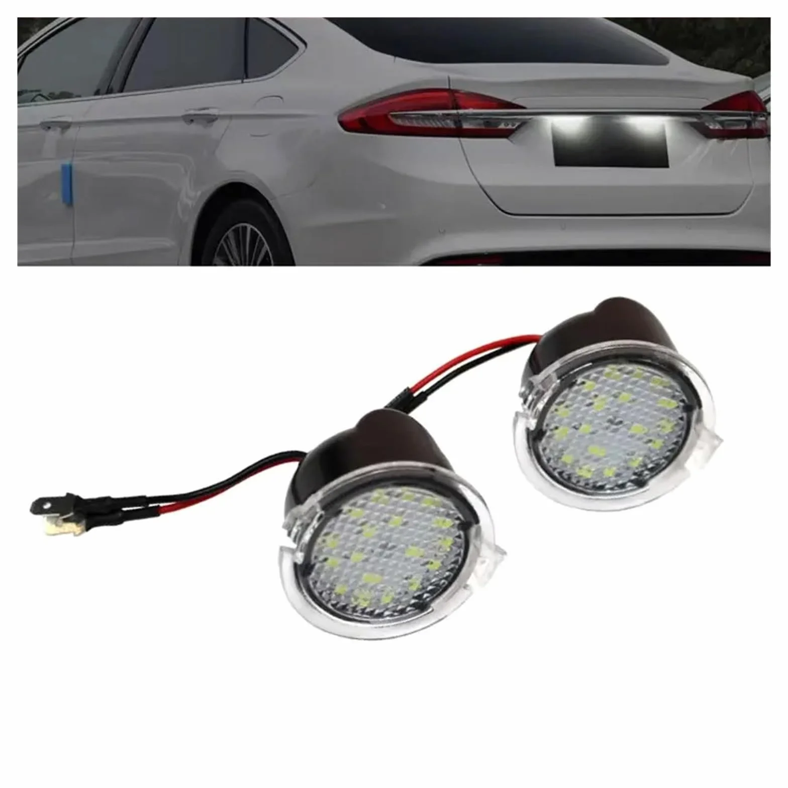 Dla Ford F-150 Mondeo MK5 Edge Fusion Explorer Flex Taurus Mustang światło samochodowe LIGHT pod bocznym lusterkiem wstecznym światło kałuży