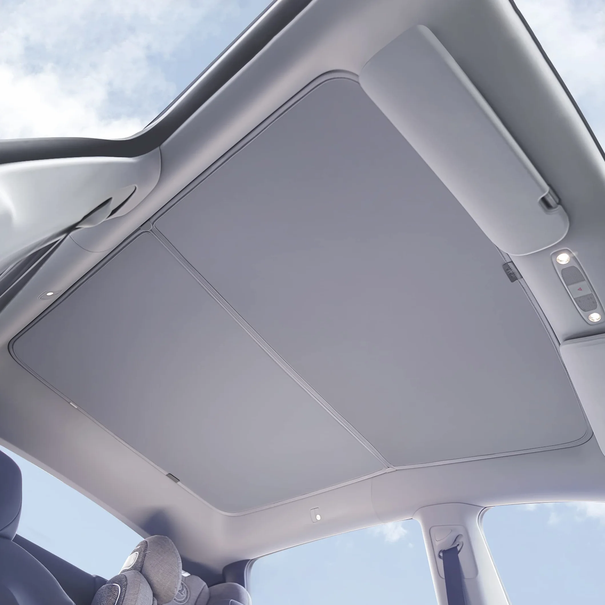 VION Tesla 2020–2024 Model Y osłony przeciwsłoneczne na dach – precyzyjne dopasowanie, bez zwisania, pełne zaciemnienie