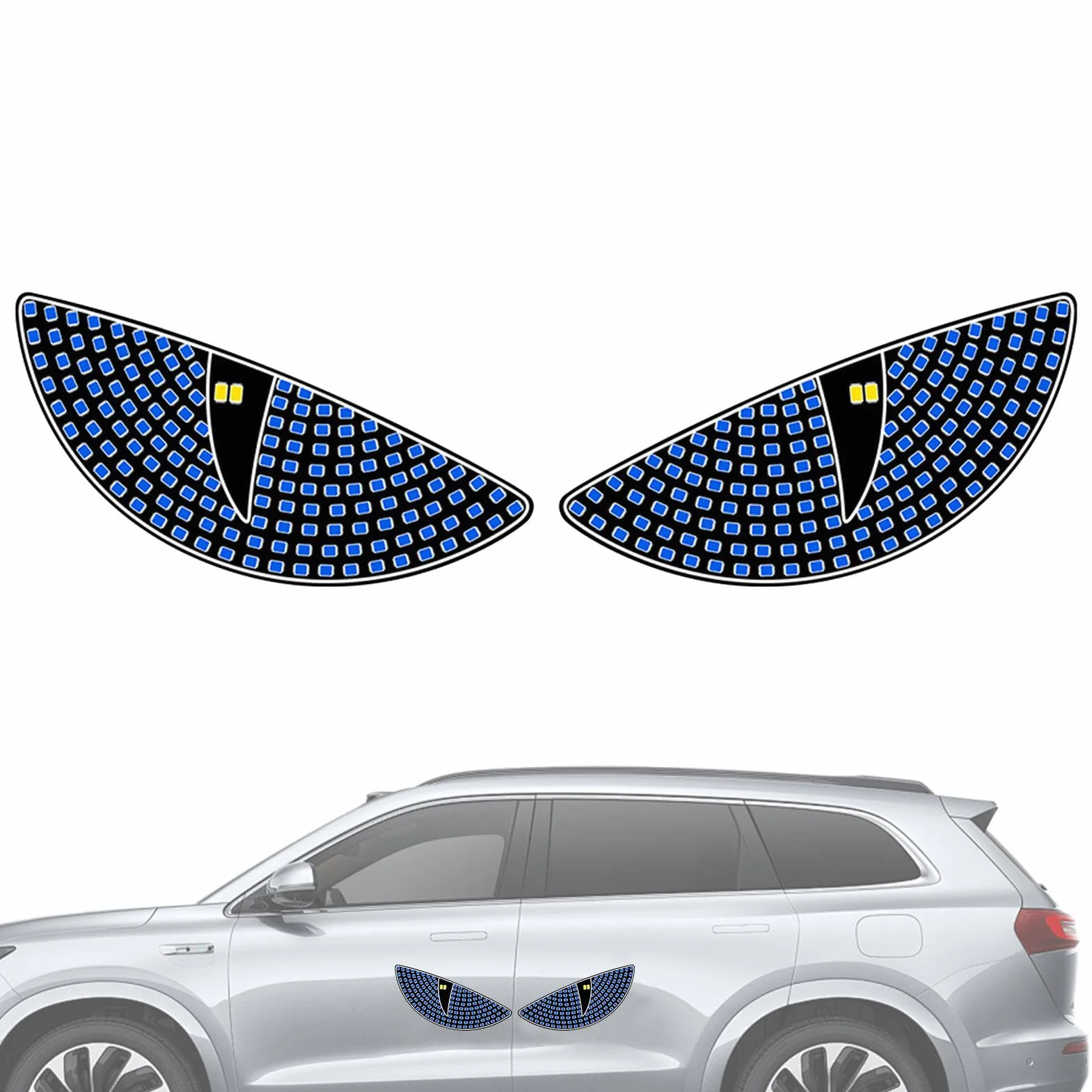 Devil Eyes Light for Windshield, Dynamic Demon Eye Lamp, LED Lights for Car Windshield, Car Warning Lights, Truck Eyes Car Decoration, USB Plug-In Demon Lights, Cool Car Accessories, Windshield Eyes