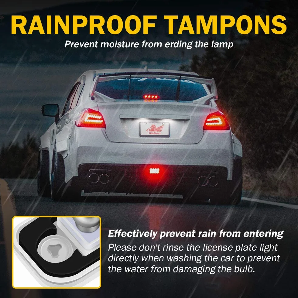 WinPower LED Oświetlenie tablicy rejestracyjnej 3 SMD Oświetlenie tablicy rejestracyjnej Led 6000K Xenon Biały z Canbus Error Free Kompatybilny z Benz Mercedes W203 5D W211 R171 W219,2 sztuk