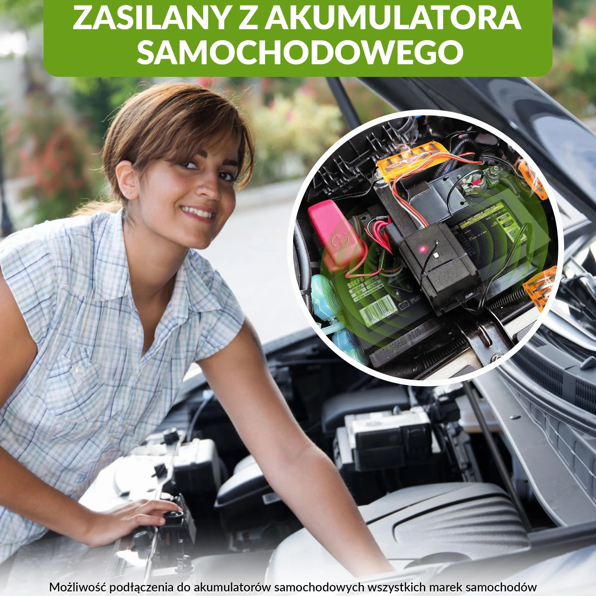 ISOTRONIC® Ultradźwiękowy i wysokonapięciowy odstraszacz myszy, szczurów i kun, 12V zasilany z akumulatora samochodowego, migające światło LED do odstraszania kun, ochrona przed myszami i szczurami do