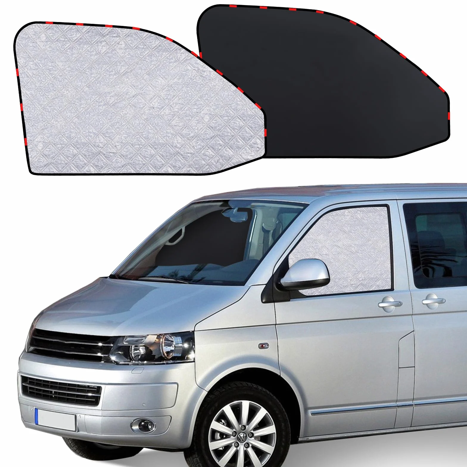 ZATOOTO Osłona przeciwsłoneczna do szyb bocznych samochodu pasująca do VW T5 T6, magnetyczne zaciemnienie okien, osłona przeciwsłoneczna do wnętrza samochodu na kemping, podróż, ochrona UV, ochrona