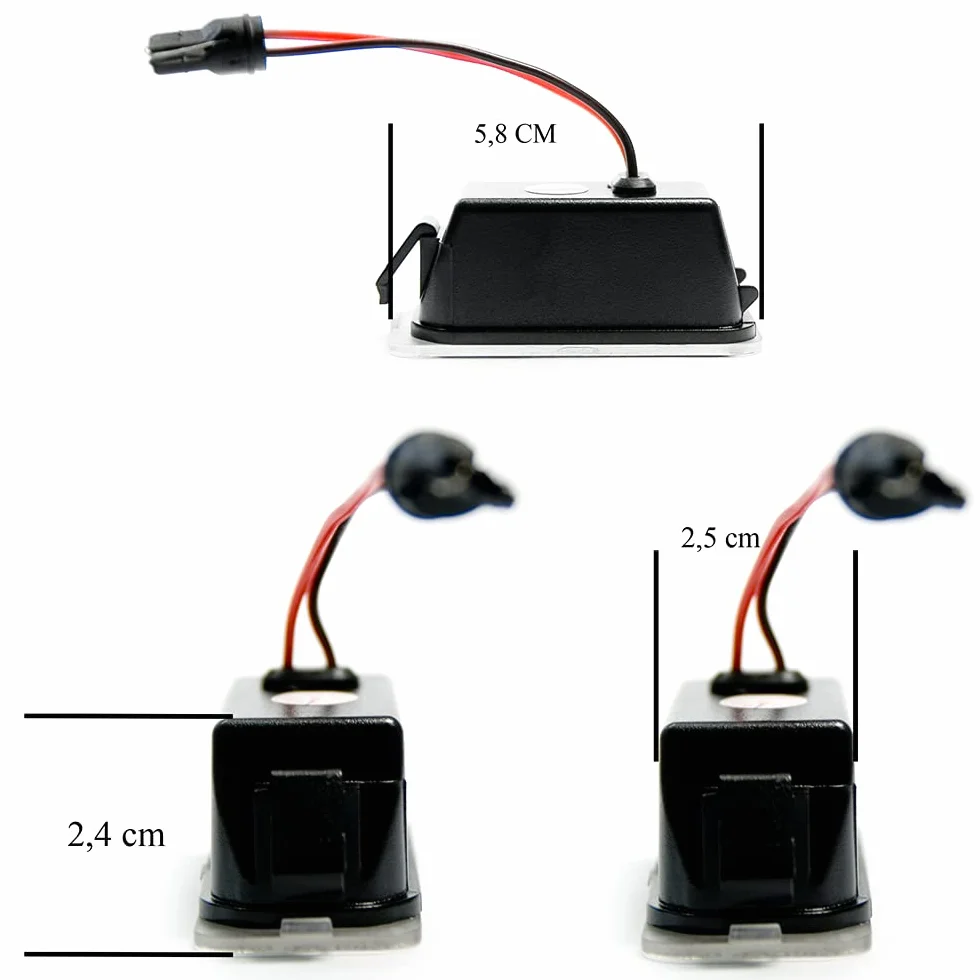 Lightworld24 Lampa LED do tablic rejestracyjnych F-ord Fiesta Focus C-Max Mondeo Galaxy S-Max Kuga J-Aguar XJ XF 18 SMD, Xenon