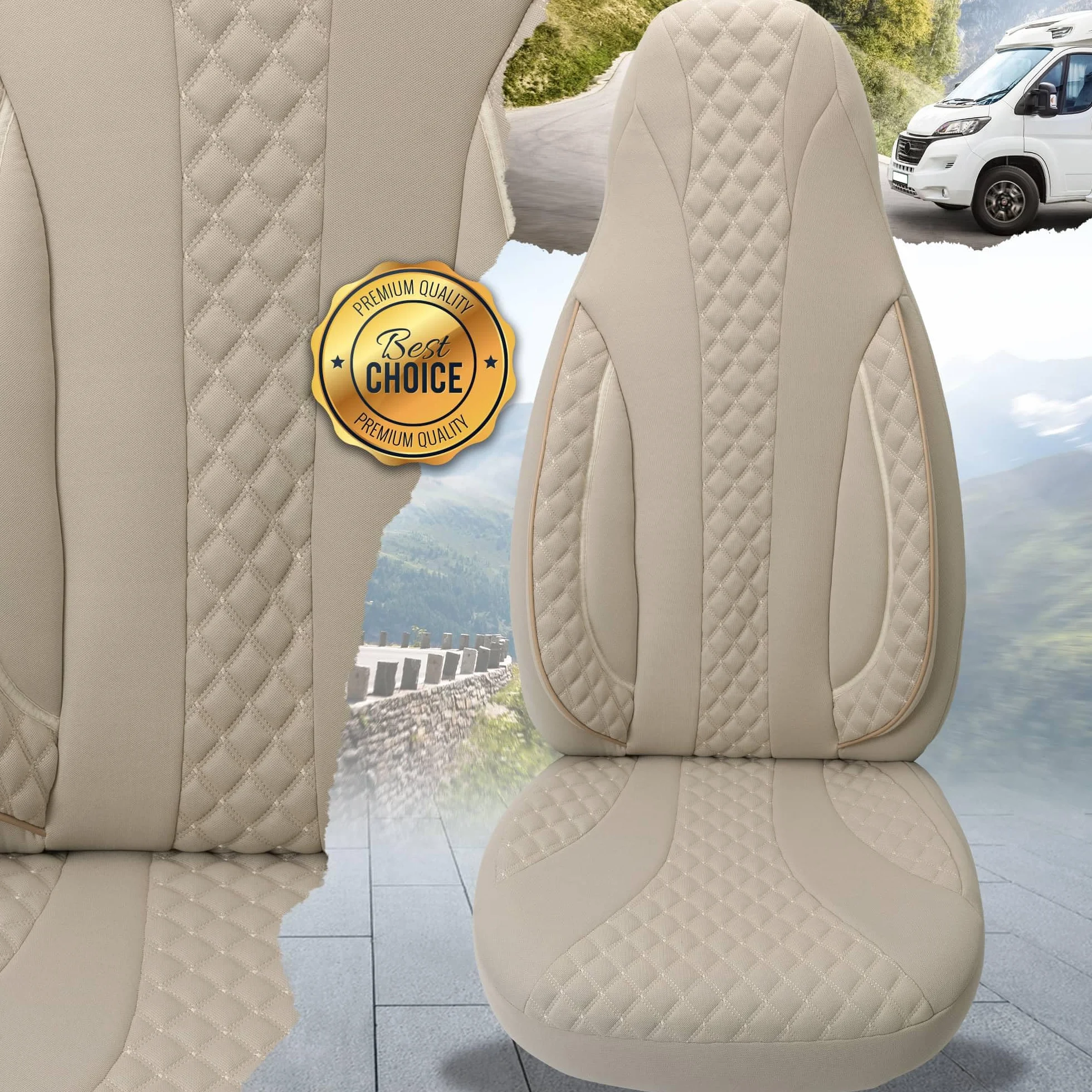 BREMER SITZBEZÜGE Pokrowce na samochód kempingowy Fiat Ducato 250 Cruiser Line 640 WPL405