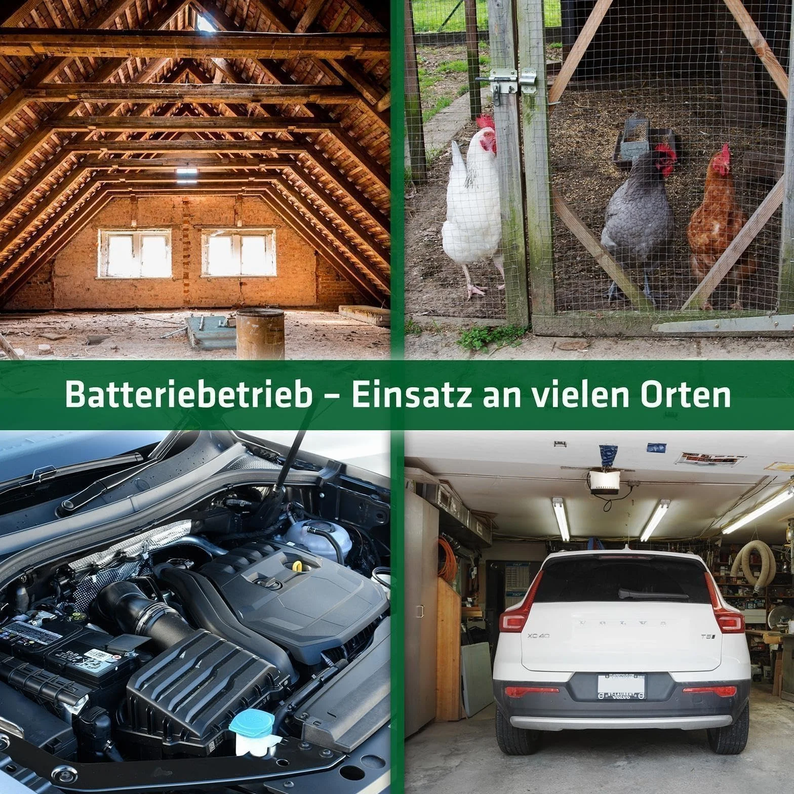 Gardigo® Samochodowy odstraszacz kun, zasilany bateriami, ultradźwiękowy odstraszacz kun, 12 – 24 kHz, wymiana baterii bez demontażu, mobilna ochrona przed kunami do samochodu, komory silnika, strychu