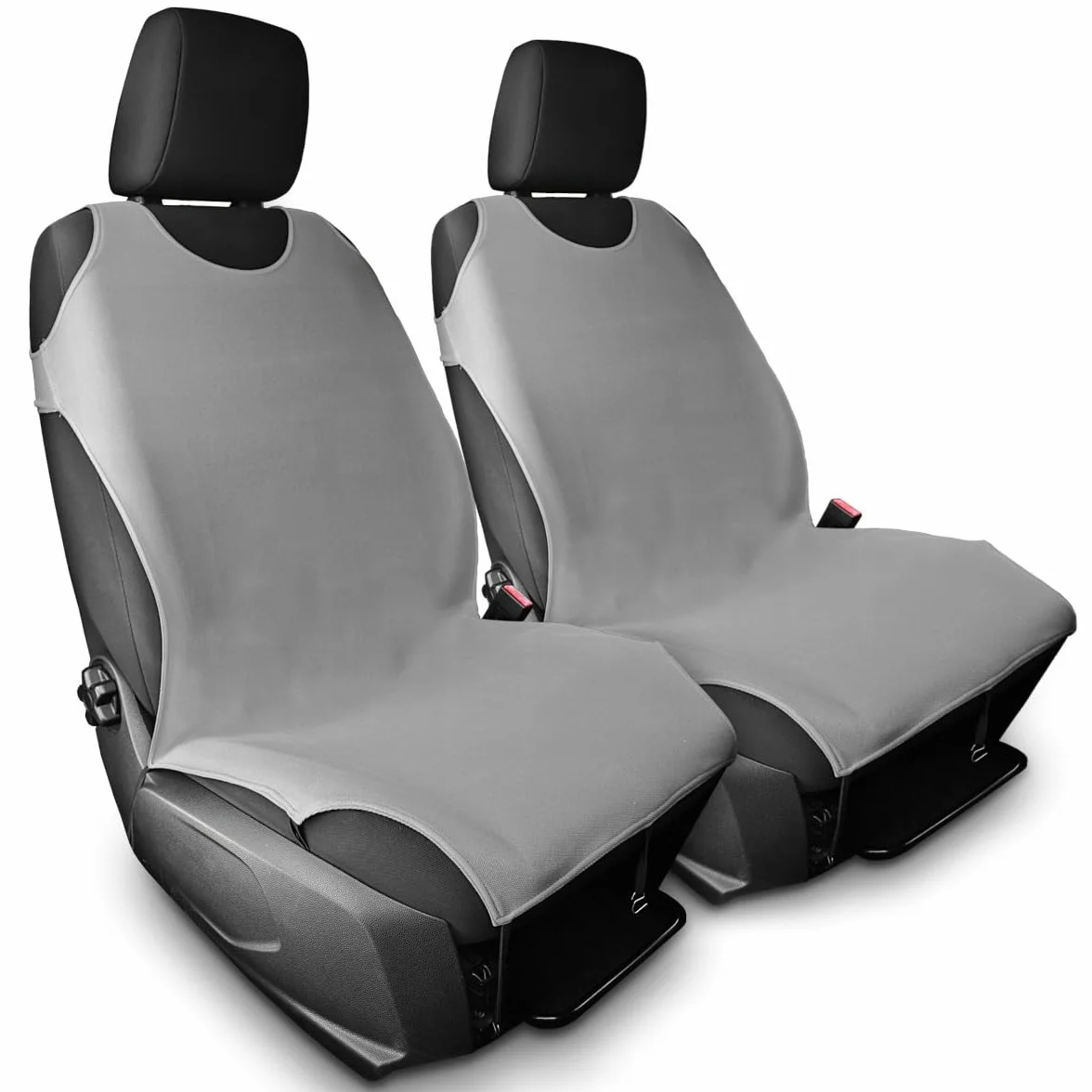 Koszulki pokrowce na fotele samochodowe airbag komplet pokrowców na przód (Szary)