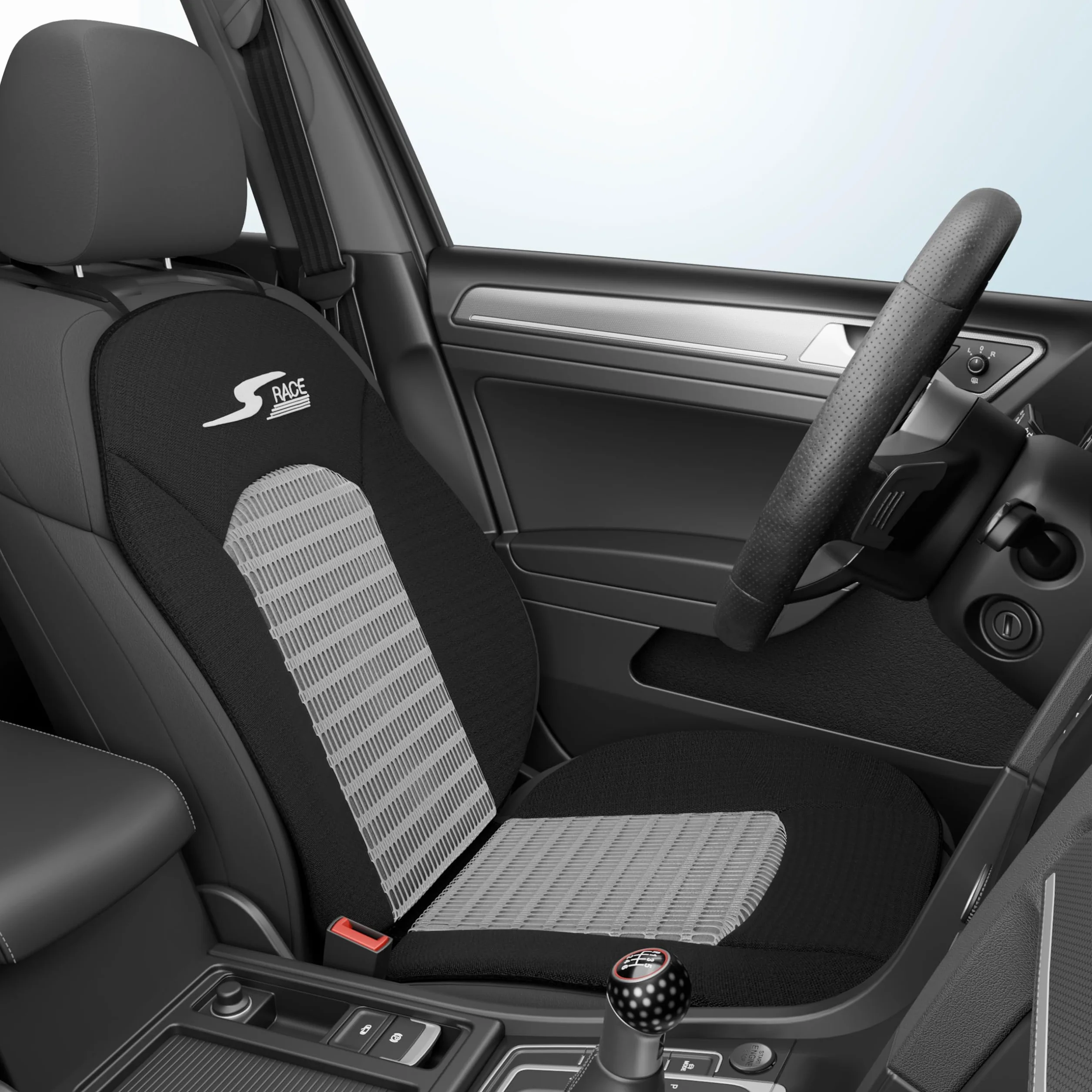 Walser Car Comfort 11652 Nakładka Na Fotel Samochodowy, Nakładka Na Siedzenie S-Race, Czarny