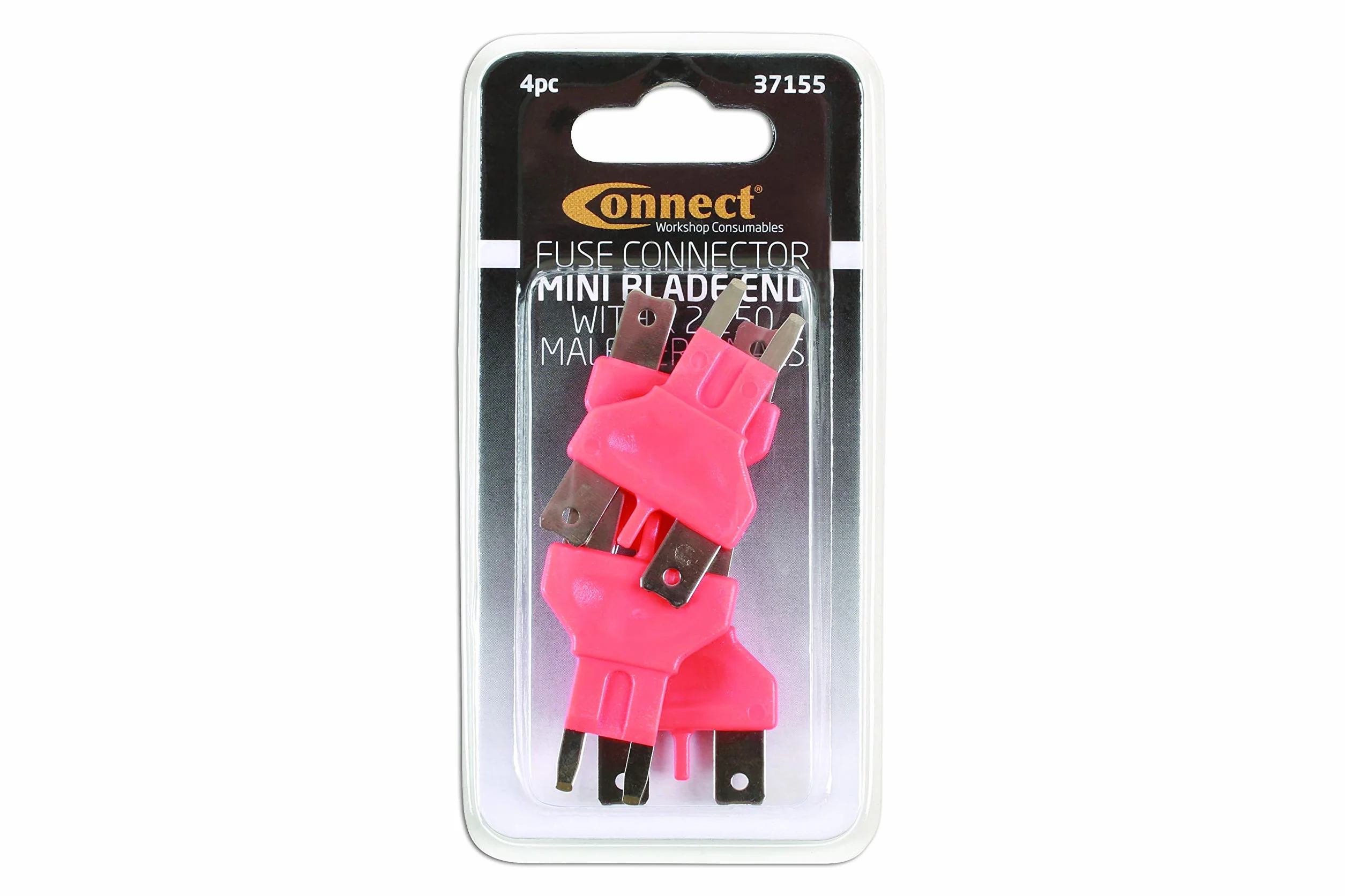 Connect 37155 złącze bezpiecznika mini końcówka ostrza z 250 męskimi terminalami 4 szt