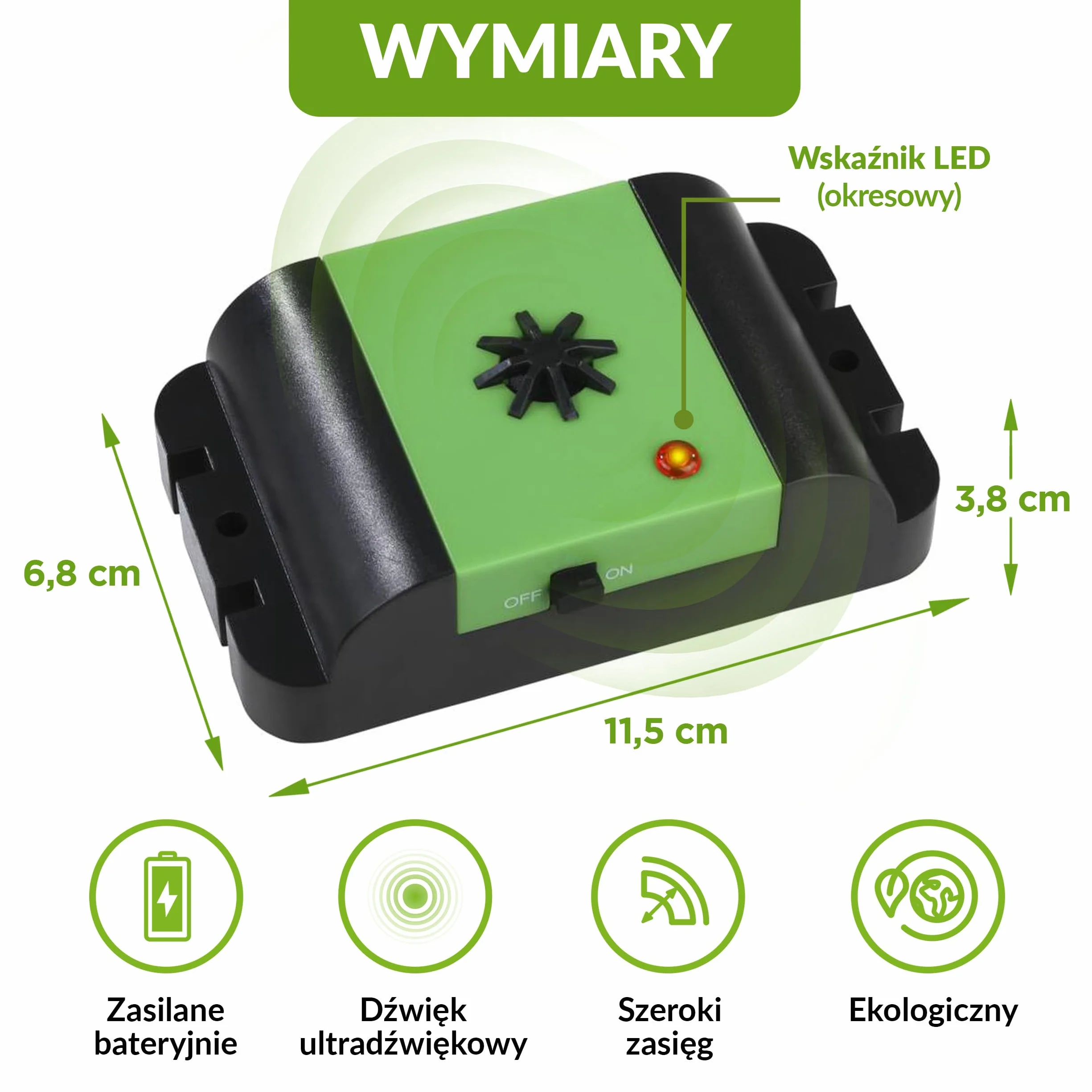 ISOTRONIC® Odstraszacz kuny do ochrony samochodu, poddasza i piwnicy, ultradźwiękowy odstraszacz kunów, bez pułapki, łatwa instalacja i długotrwały efekt