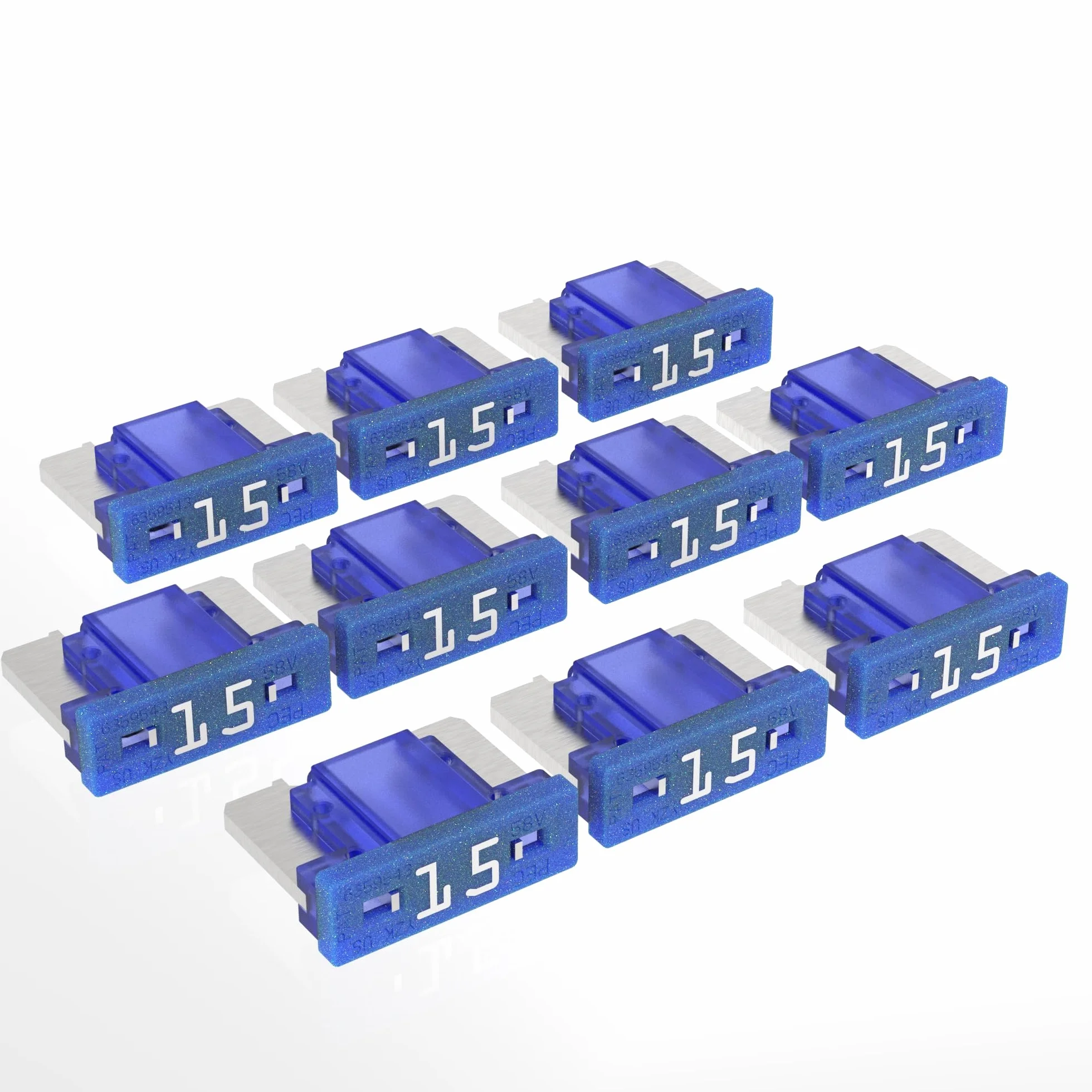 AUPROTEC Mini LP bezpieczniki samochodowe płaskie 2A - 30A Wybór: 15A Ampere niebieskie, 10 sztuk
