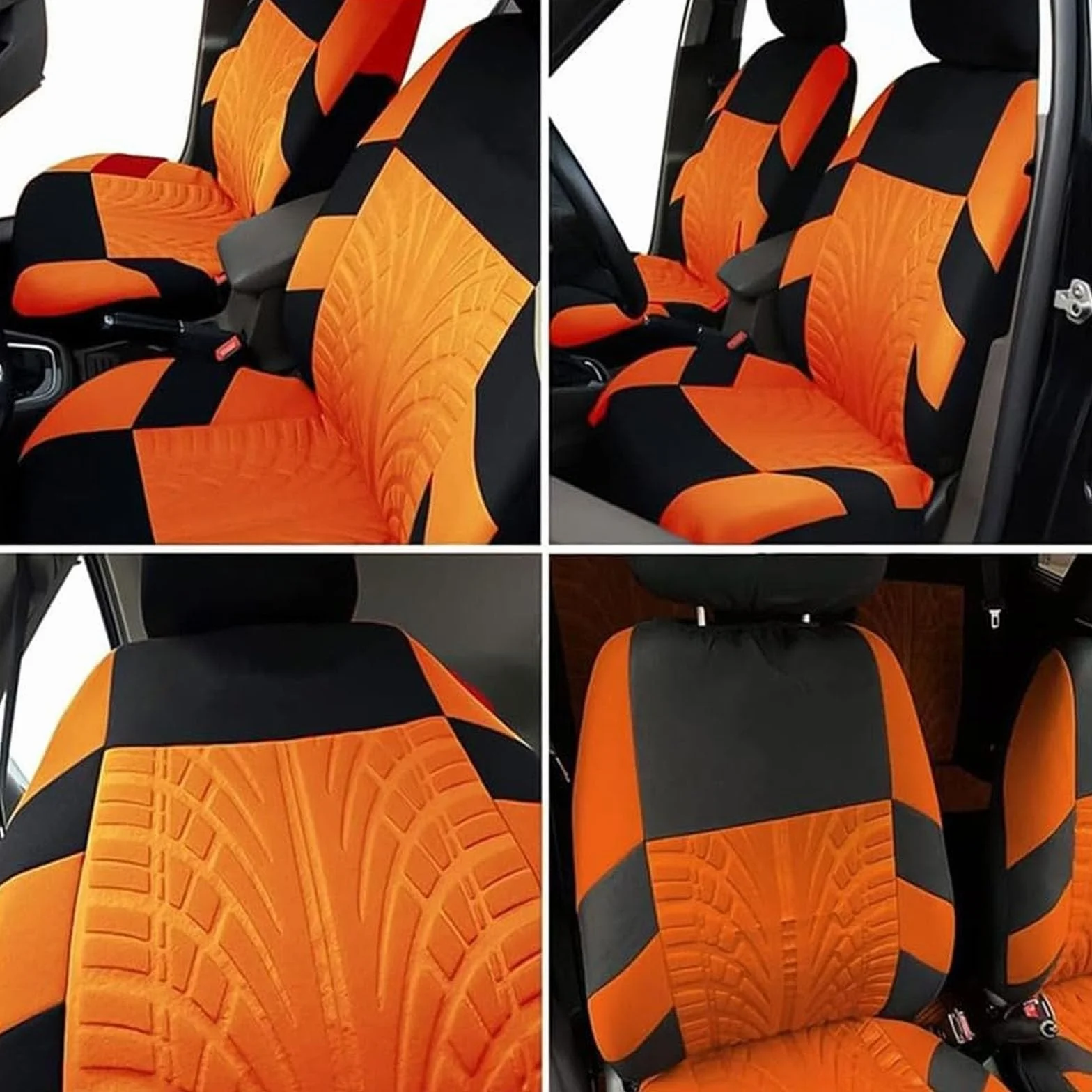 Pokrowce na siedzenia samochodowe Pełny zestaw do Renault Captur -I /2014-2026, Pokrowce na siedzenia Wodoodporne oddychające akcesoria wewnętrzne, I/Orange