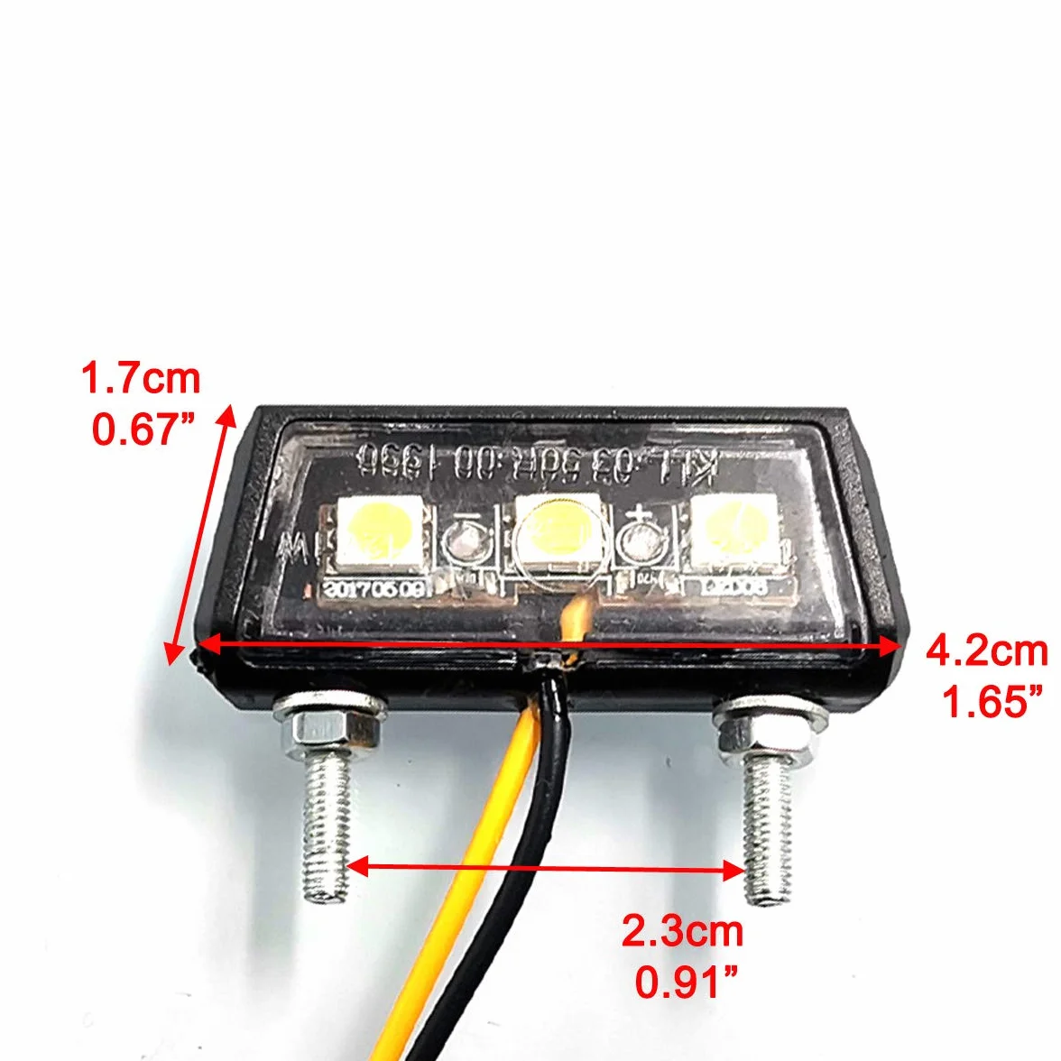 Greluma 1 szt. lampka tablicy rejestracyjnej motocyklowej 3 SMD LED Chip Mini Tiny lampa