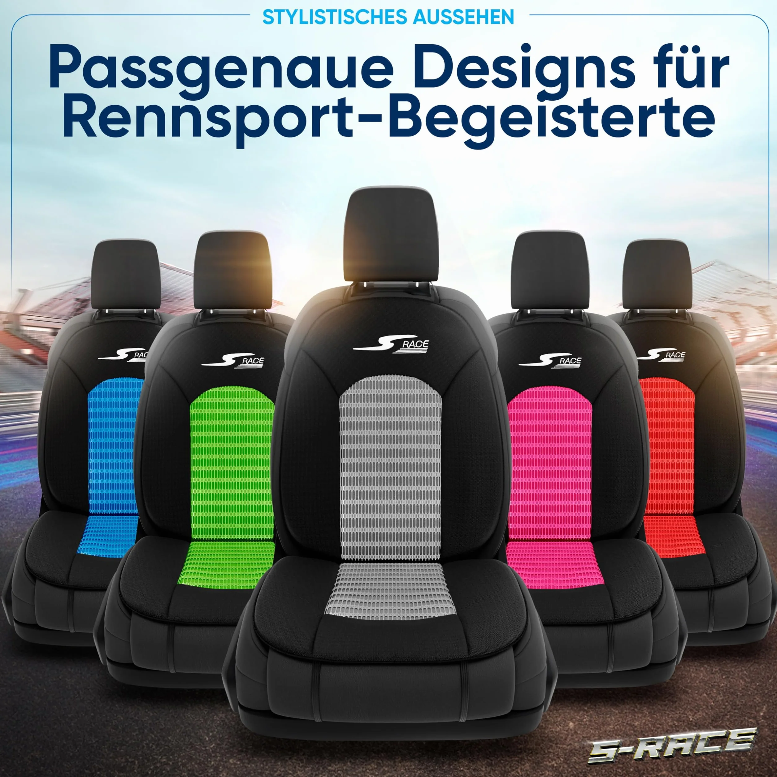 Walser Car Comfort 11652 Nakładka Na Fotel Samochodowy, Nakładka Na Siedzenie S-Race, Czarny