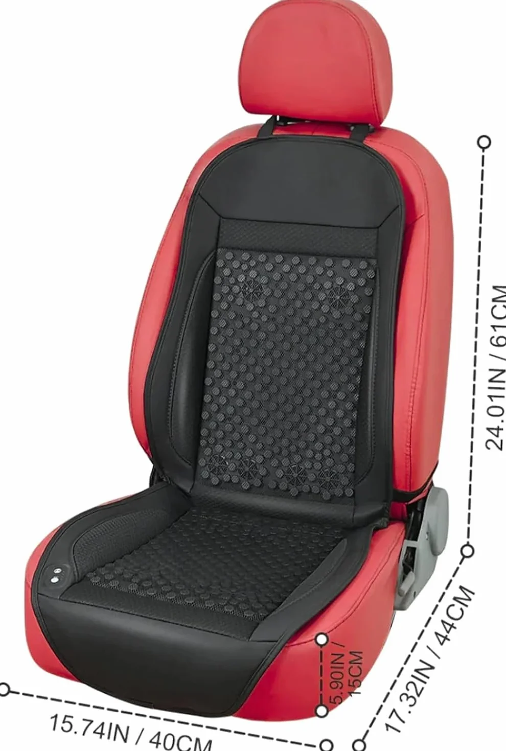 Icy Seat poduszka chłodząca do samochodu, lodowa poduszka do siedzenia, pokrowiec na fotel z 12 wentylatorami i 6 trybami masażu, automatyczny start stop, pozostaje chłodny, wygodna jazda