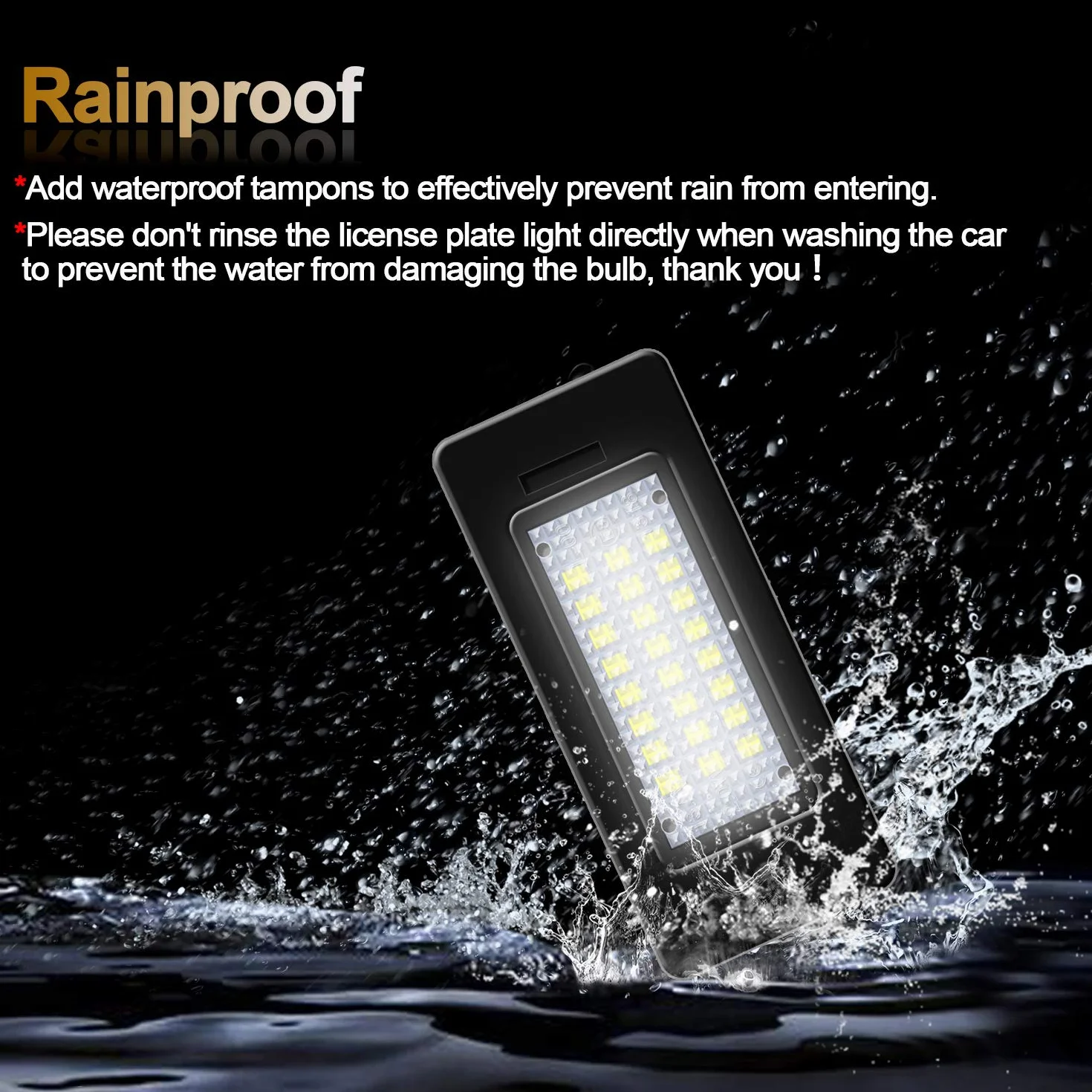 WinPower LED Oświetlenie Tablicy Rejestracyjnej Bezbłędne Lampy Biały 6000K Kompatybilne z A1/S1/A3/S3/A4/S4/A5/S5/A6/S6/A7/S7/Q3/Q5/Q7/TT/TTS/TTRS itp. 2 Sztuki