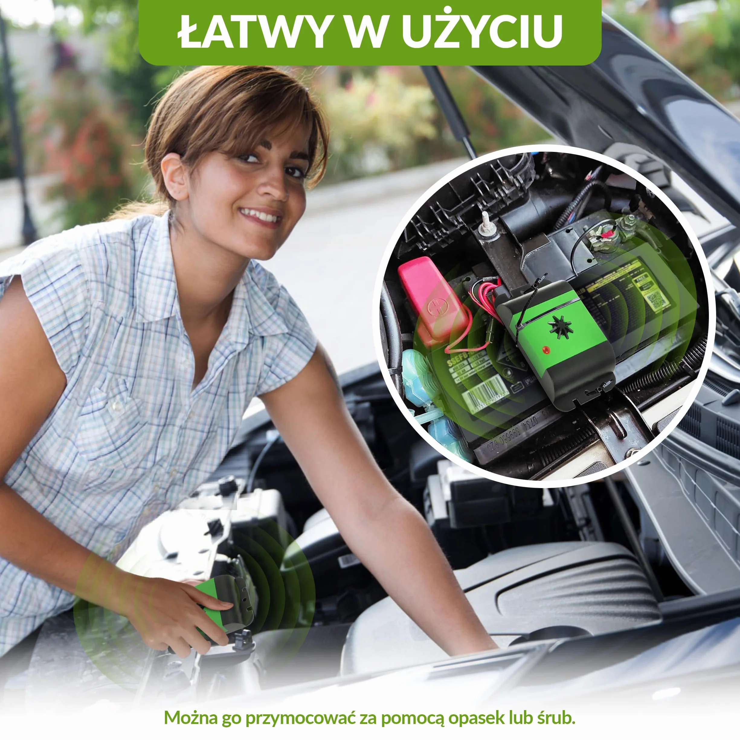 ISOTRONIC® Odstraszacz kuny do ochrony samochodu, poddasza i piwnicy, ultradźwiękowy odstraszacz kunów, bez pułapki, łatwa instalacja i długotrwały efekt