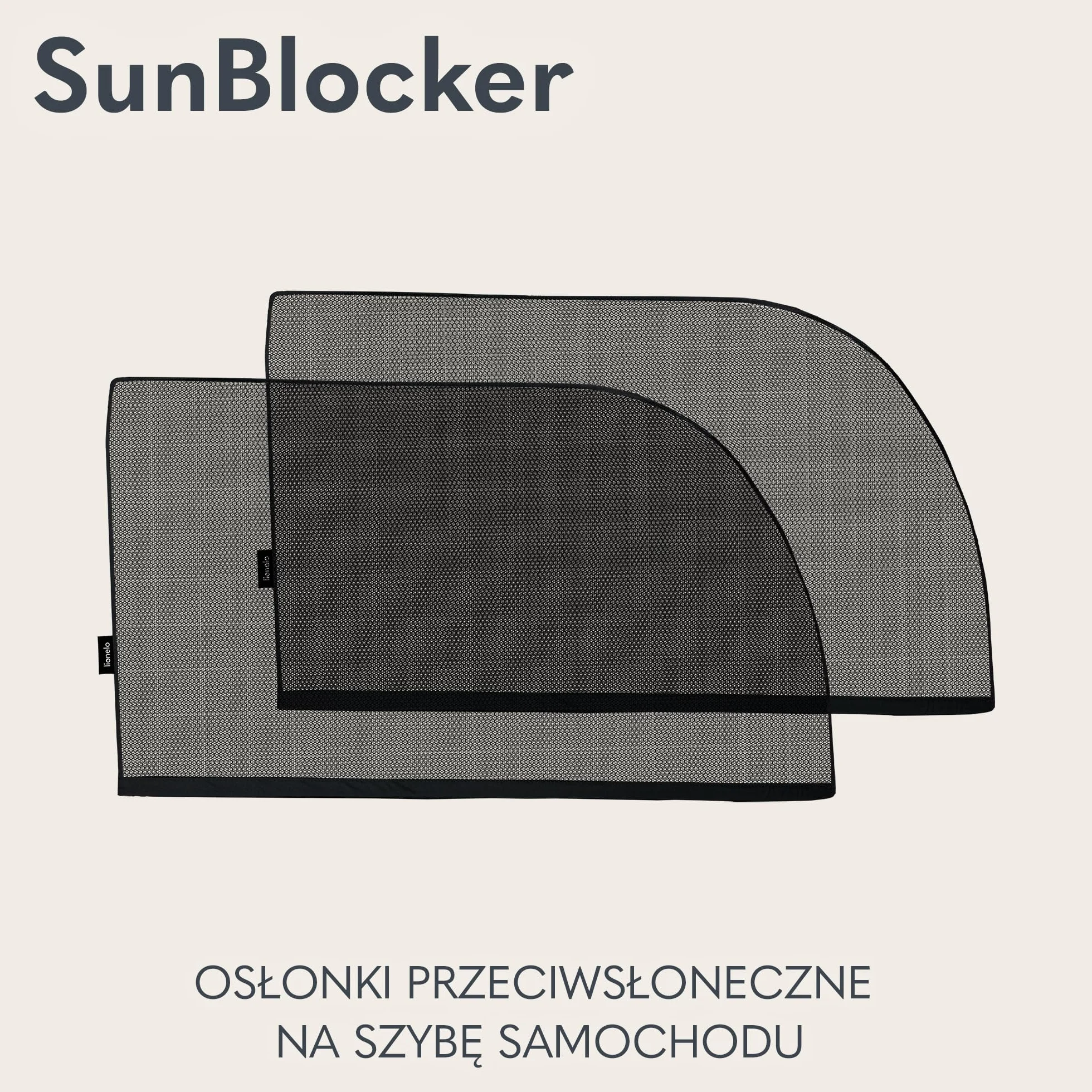 LIONELO SUNBLOCKER Uniwersalna Samochodowa Przeciwsłoneczna Osłona na Szyby dla Dzieci 2 Sztuki Ochrona UVA i UVB Przed Słońcem i Przed Nagrzaniem Samochodu Łatwy Montaż Moskitiera