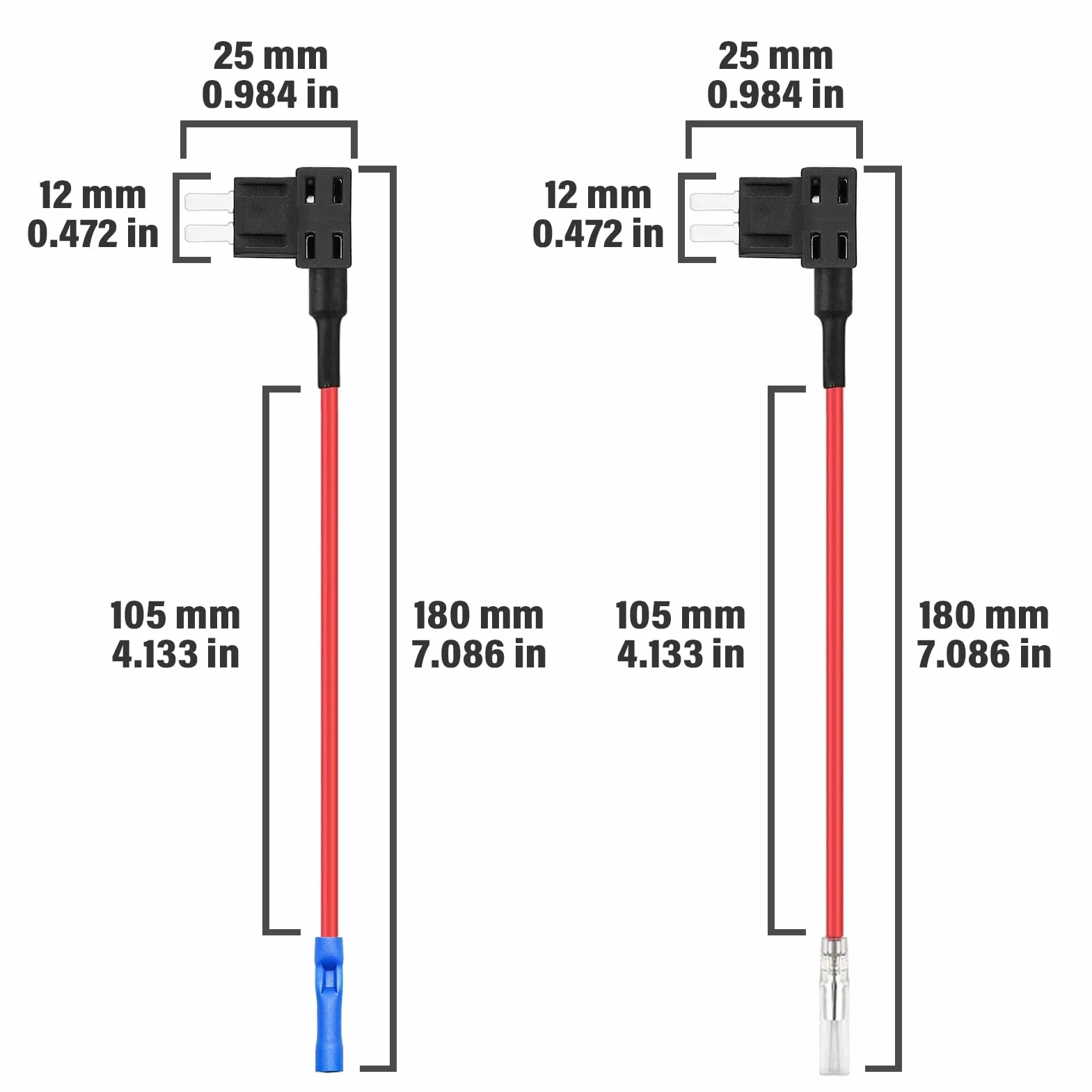 Mini Bezpiecznik Samochodowy Adapter Bezpiecznika 12V Dodaj Obwód Fuse Tap Piggy Back Uchwyt Bezpiecznika z Bezpiecznikami 5A 10A 15A 20A do Samochodów (Opakowanie 8 sztuk)