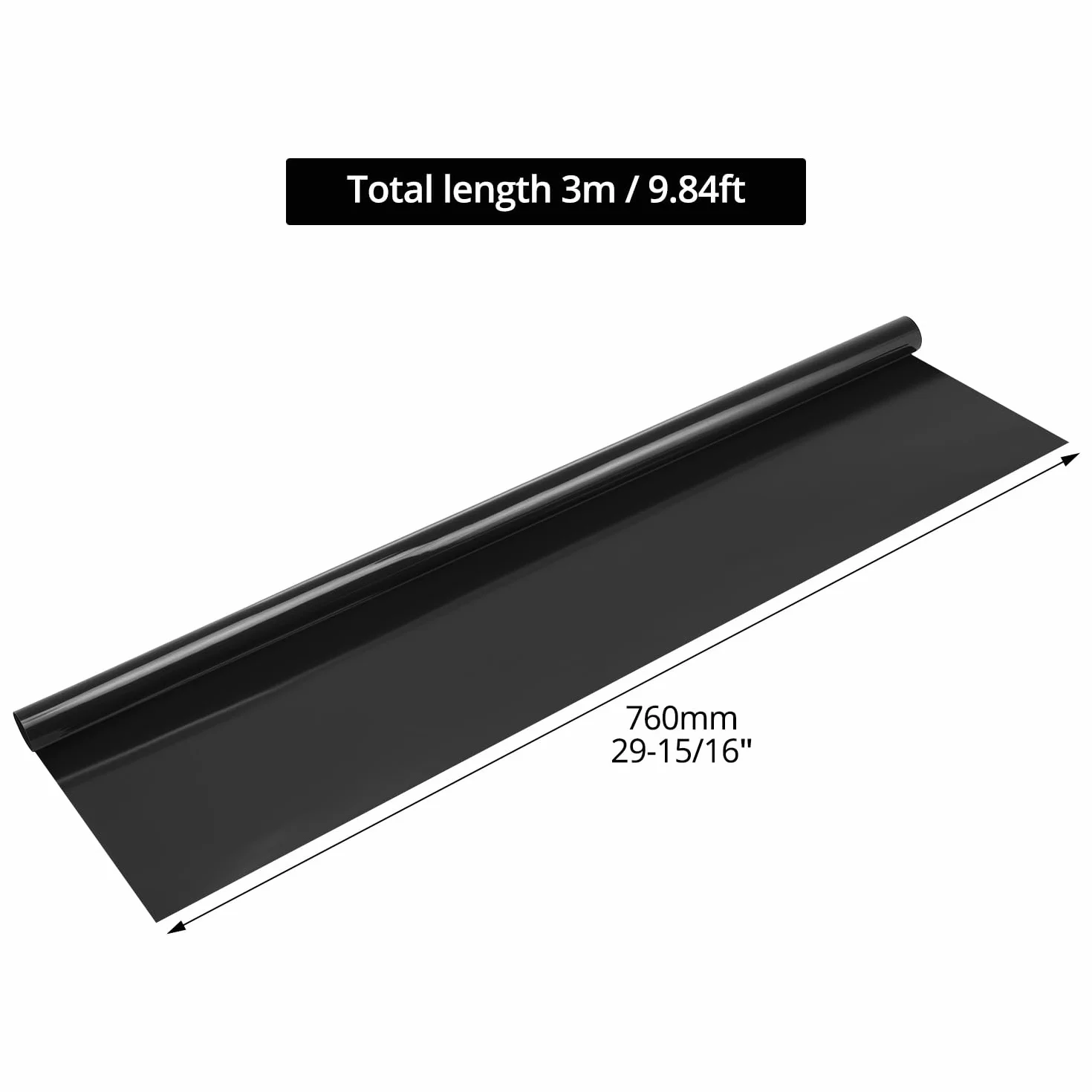QWORK® 5% VLT folia przyciemniająca, 76 cm x 3 m