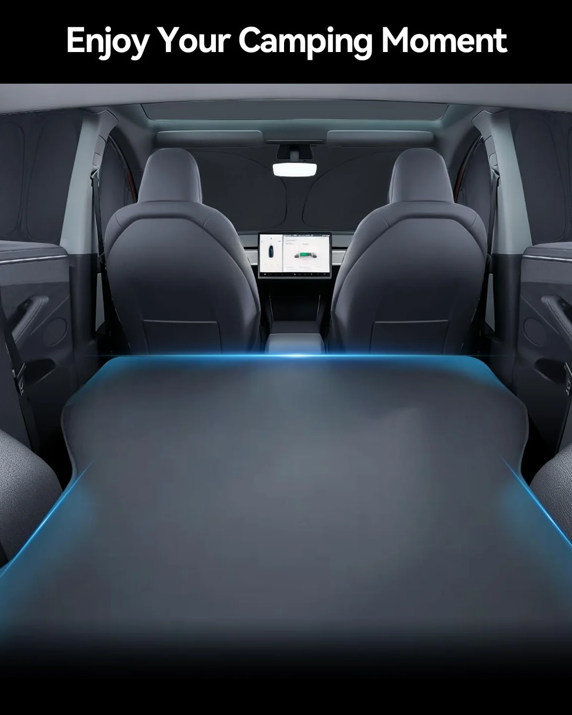 Samochodowa ochrona przeciwsłoneczna 8 sztuk do Tesla Model Y 2025-2026 Juniper Design do przedniej szyby tylnej szyby bocznej, kompletny zestaw, na kemping, prywatność, ochrona przed
